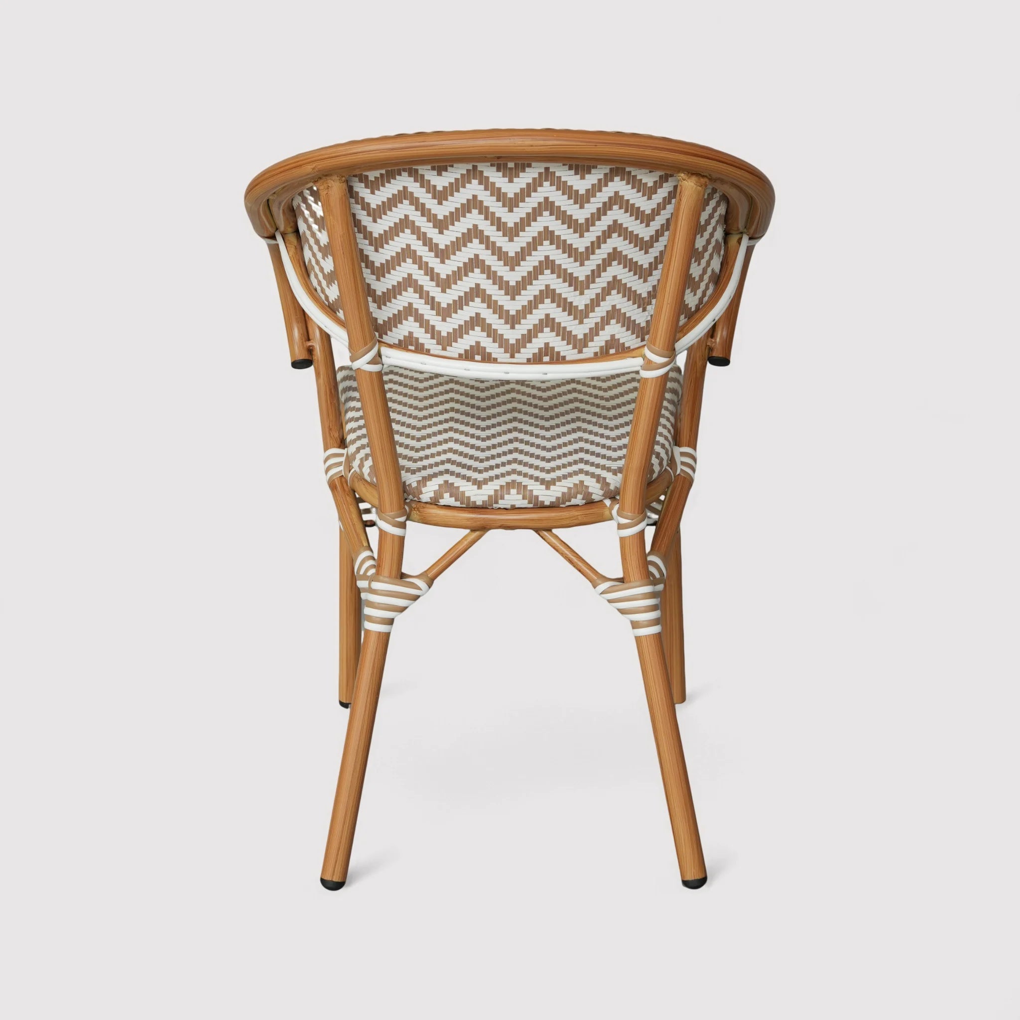 Fuchsia - Sedie 2 sedie da giardino impilabili marrone bianco classico