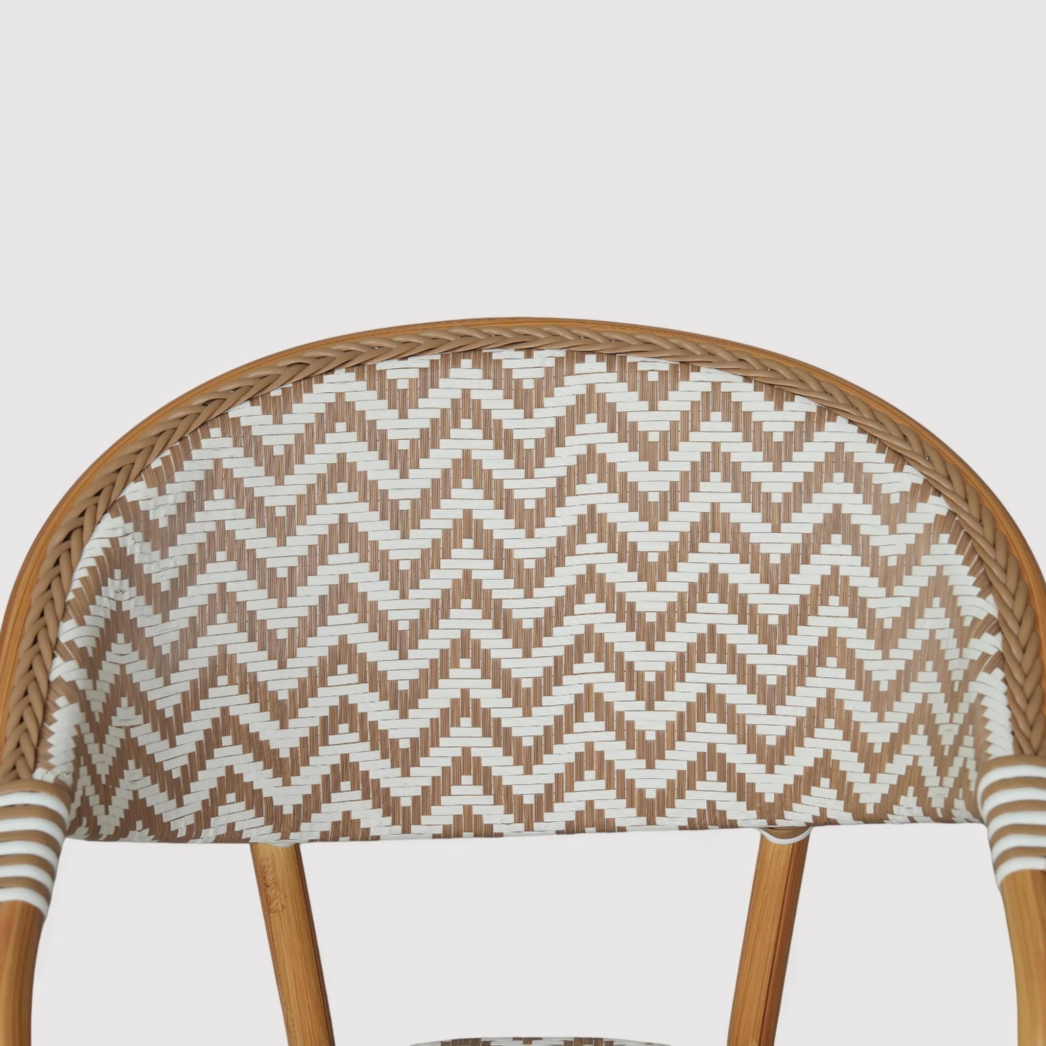 Fuchsia - Sedie 2 sedie da giardino impilabili marrone bianco classico