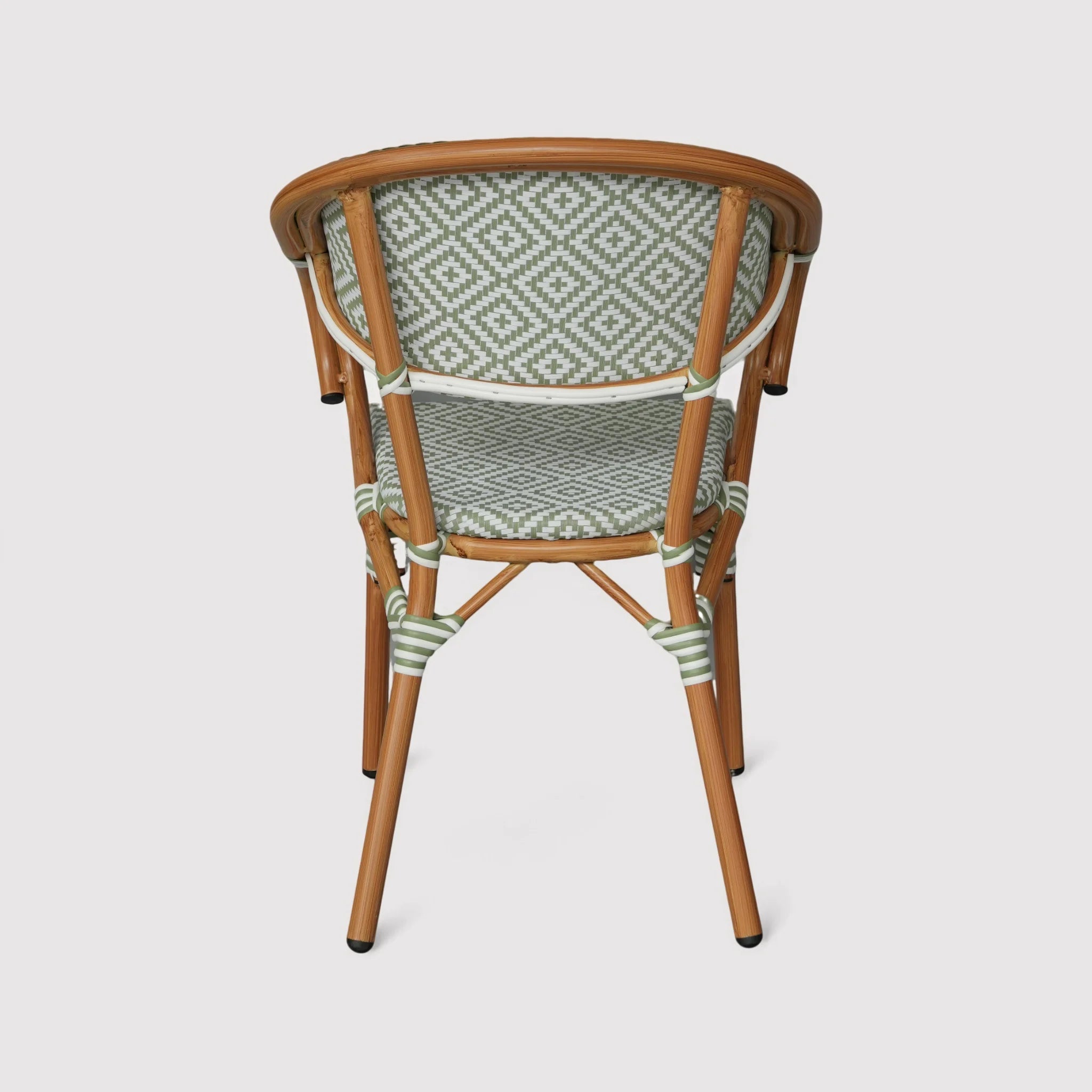 Helianthe - Set 2 Sedie da giardino impilabili bianco verde classico