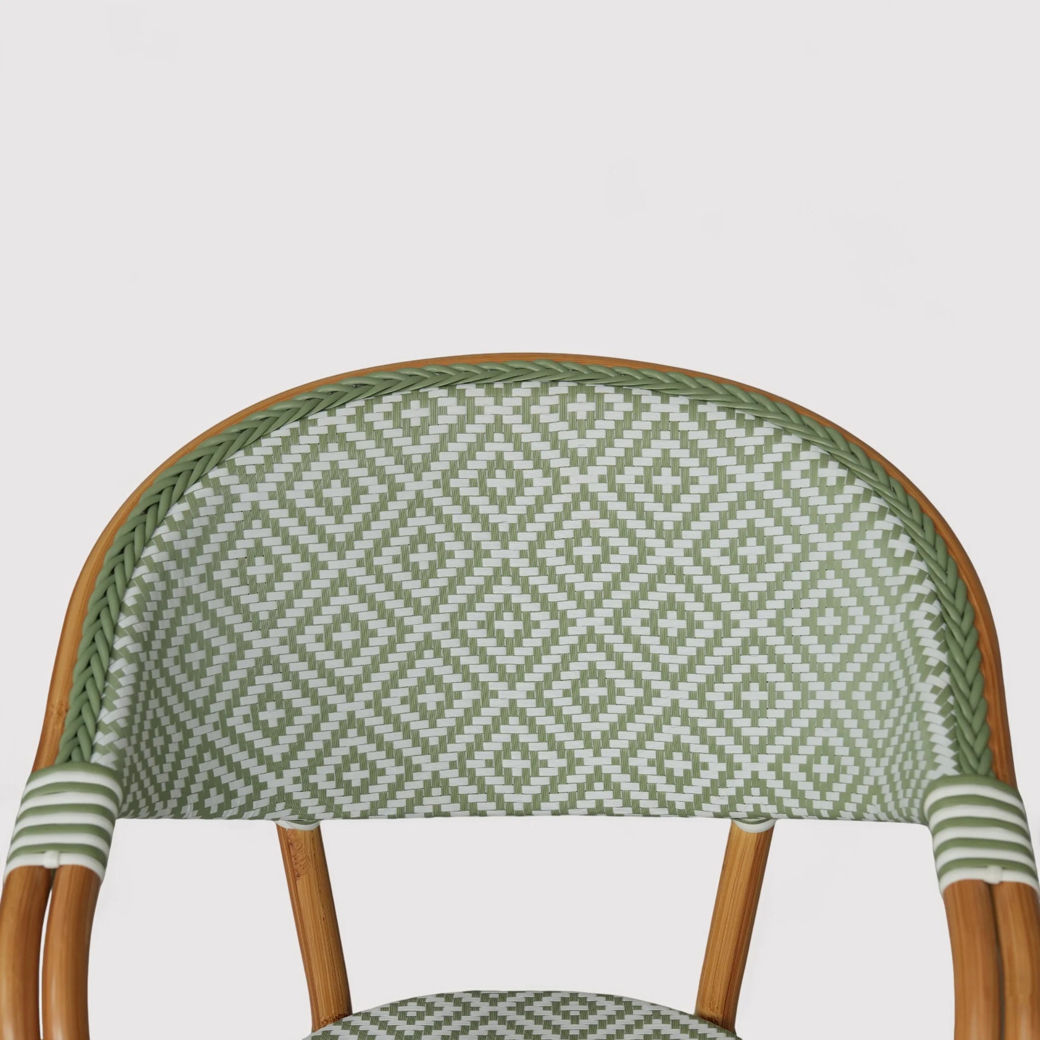 Helianthe - Set 2 Sedie da giardino impilabili bianco verde classico