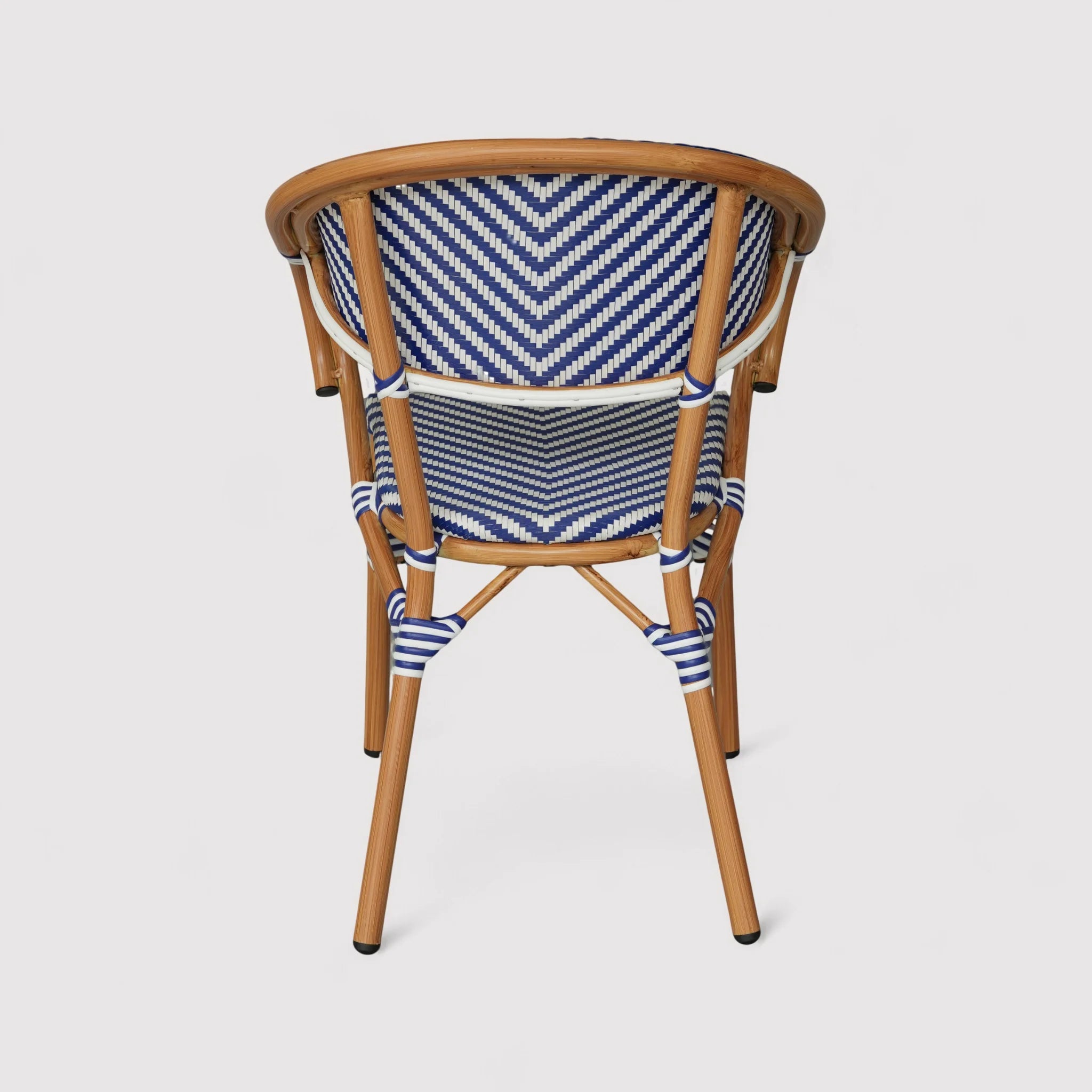 Belladonna - Set 2 Sedie da giardino impilabili bianco blu classico