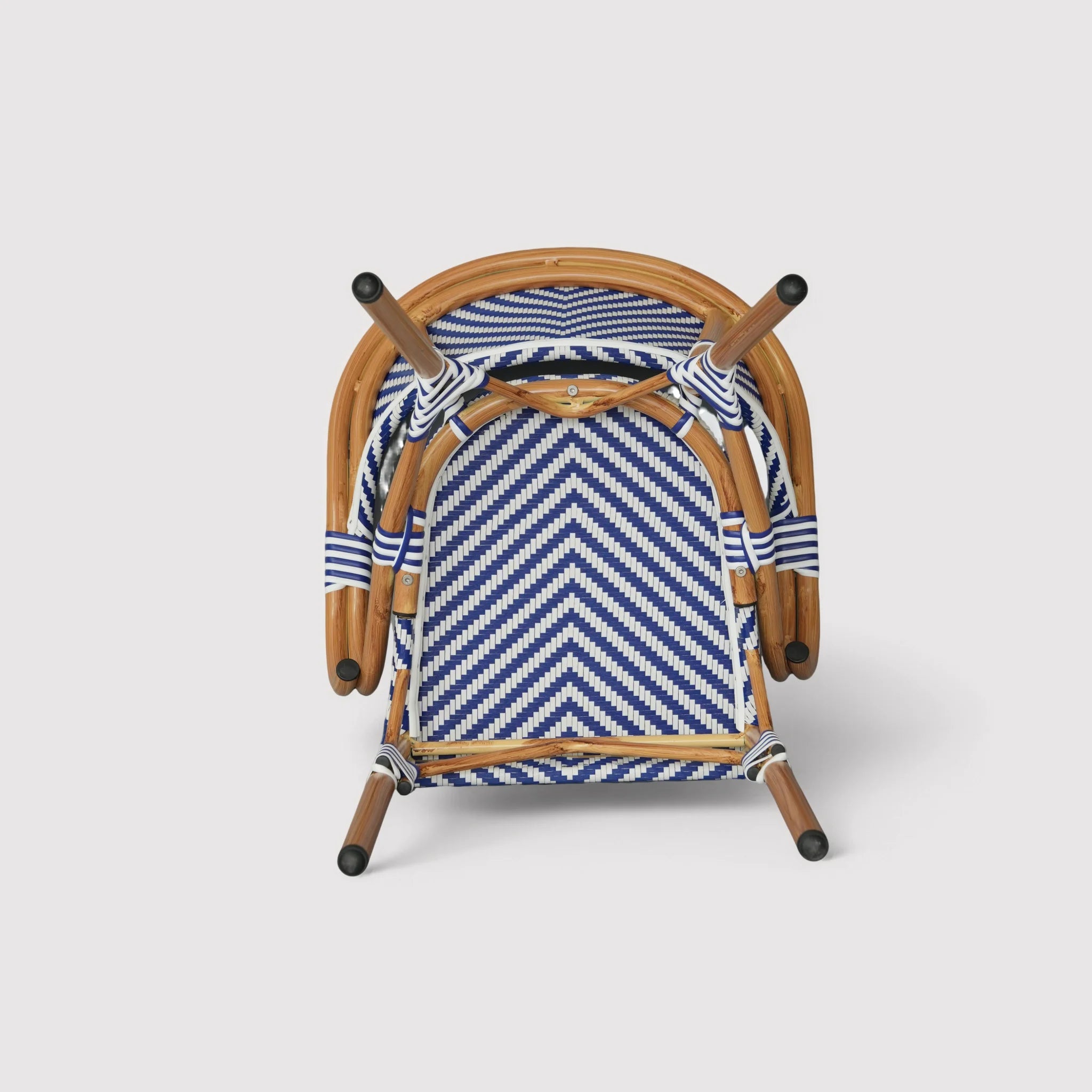 Belladonna - Set 2 Sedie da giardino impilabili bianco blu classico