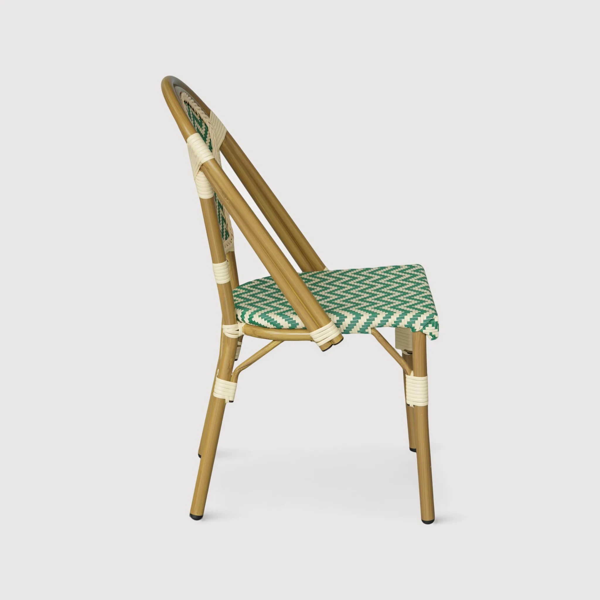 Tillandsia - Set 2 Sedie da giardino impilabili verde bianco classico