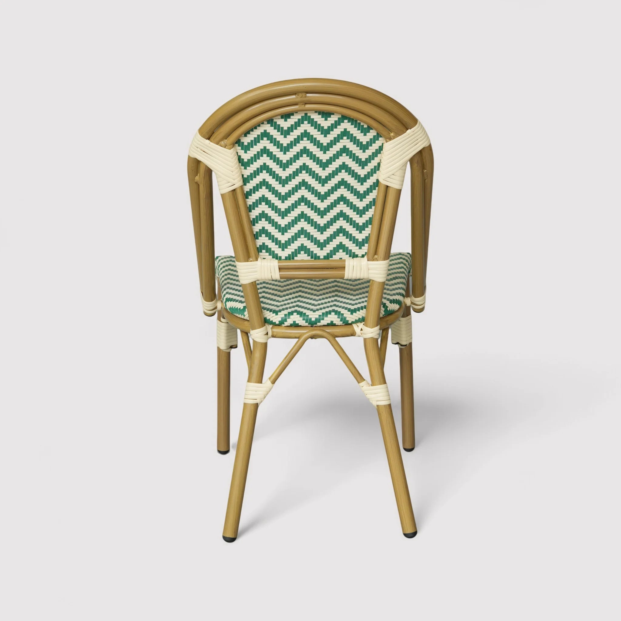 Tillandsia - Set 2 Sedie da giardino impilabili verde bianco classico