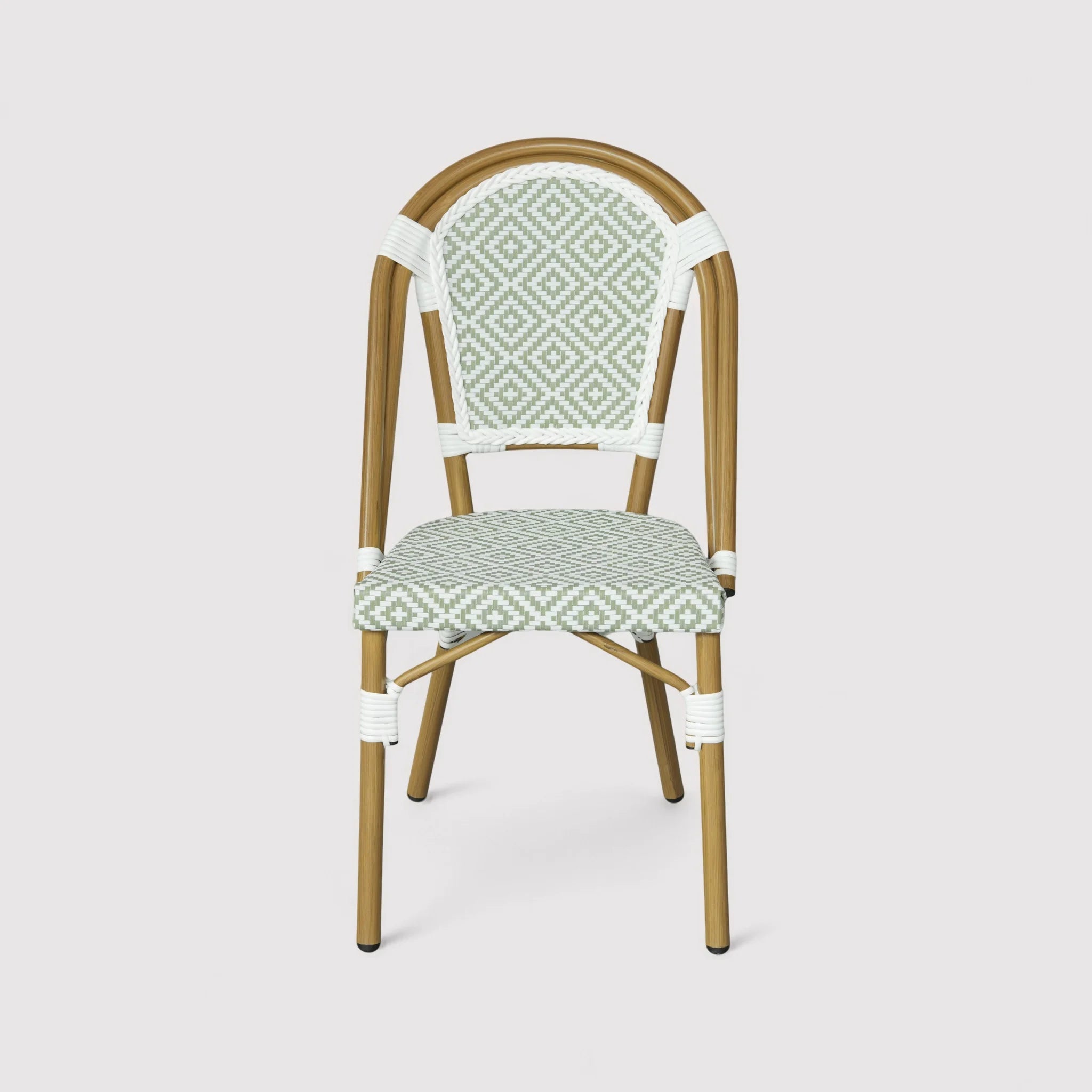 Schefflera - Set 2 Sedie da giardino impilabili bianco verde classico