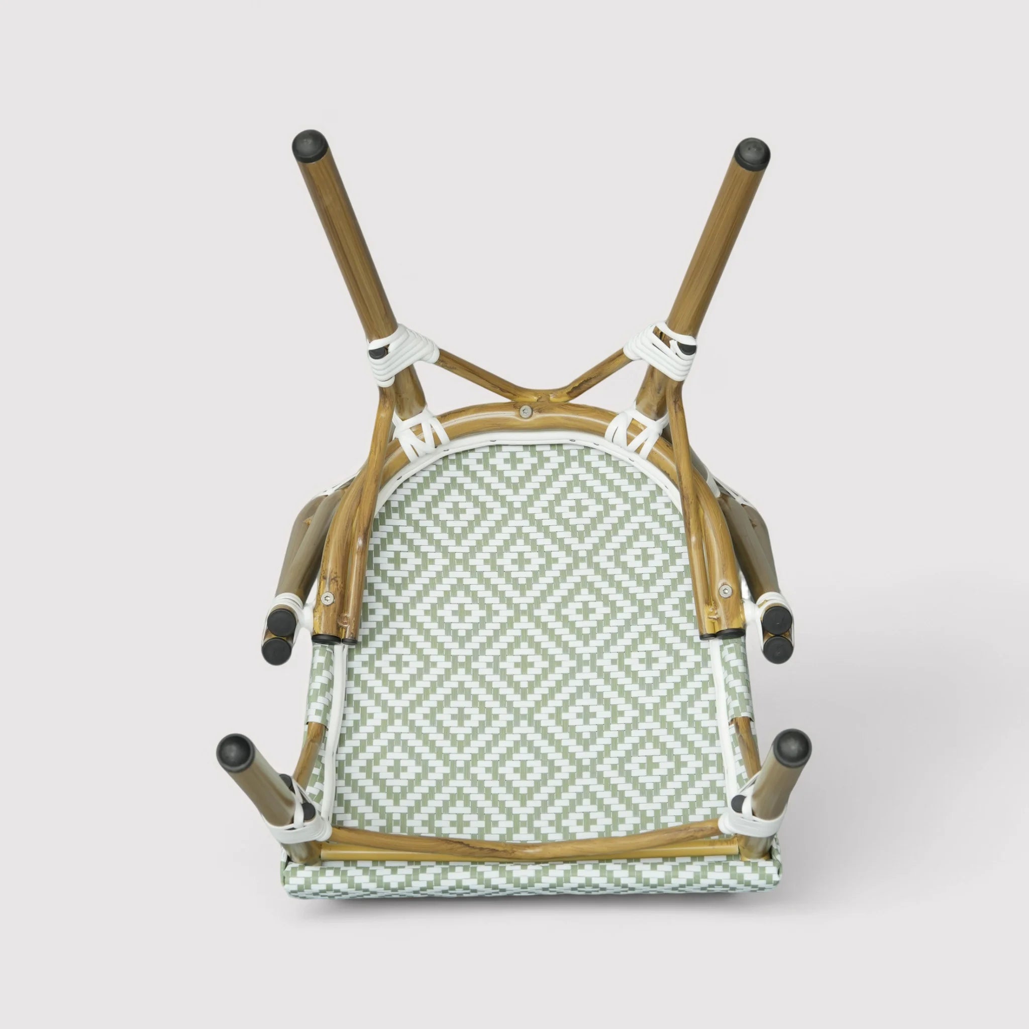 Schefflera - Set 2 Sedie da giardino impilabili bianco verde classico