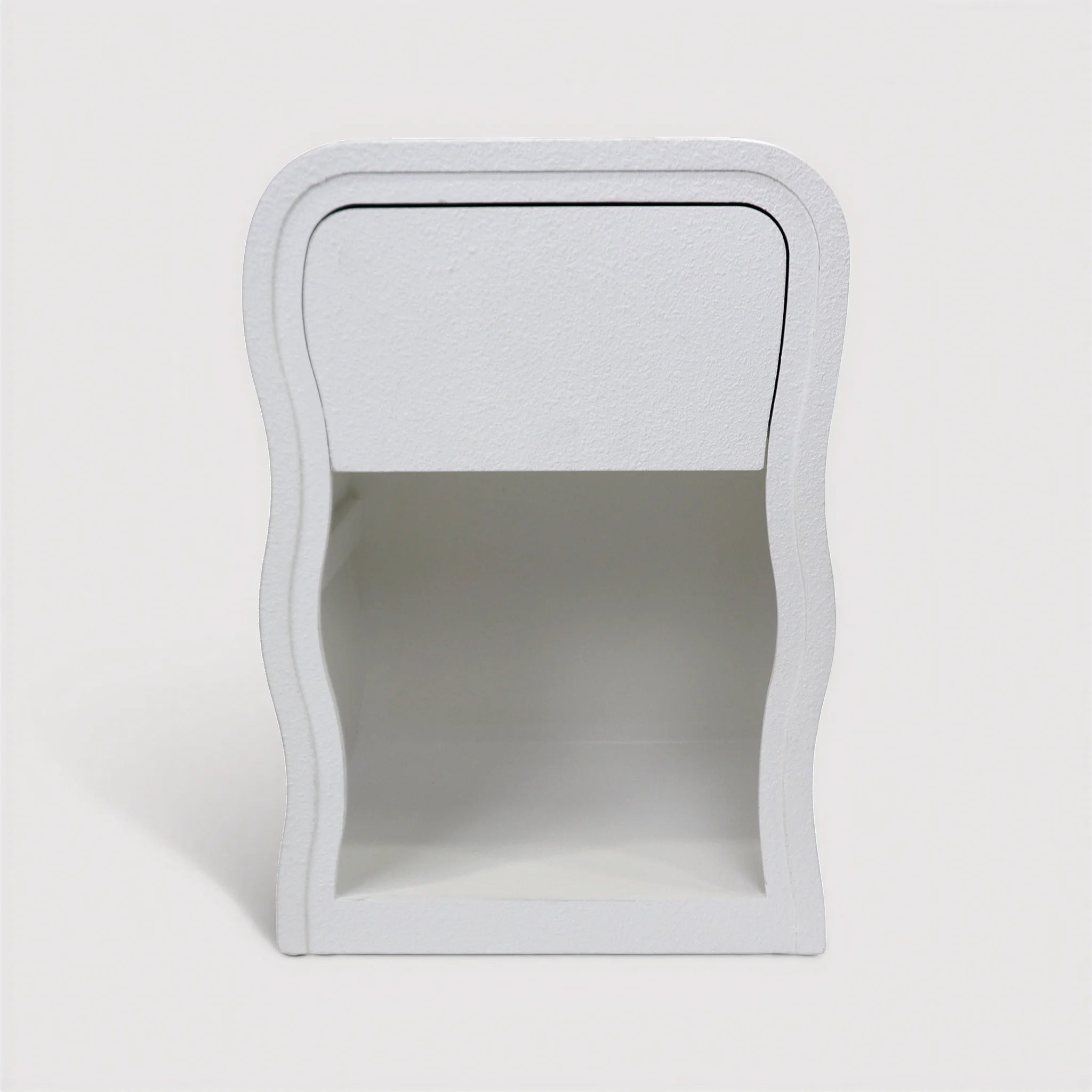 Edelweiss – Moderner Nachttisch aus MDF in Weiß mit 1 Schublade