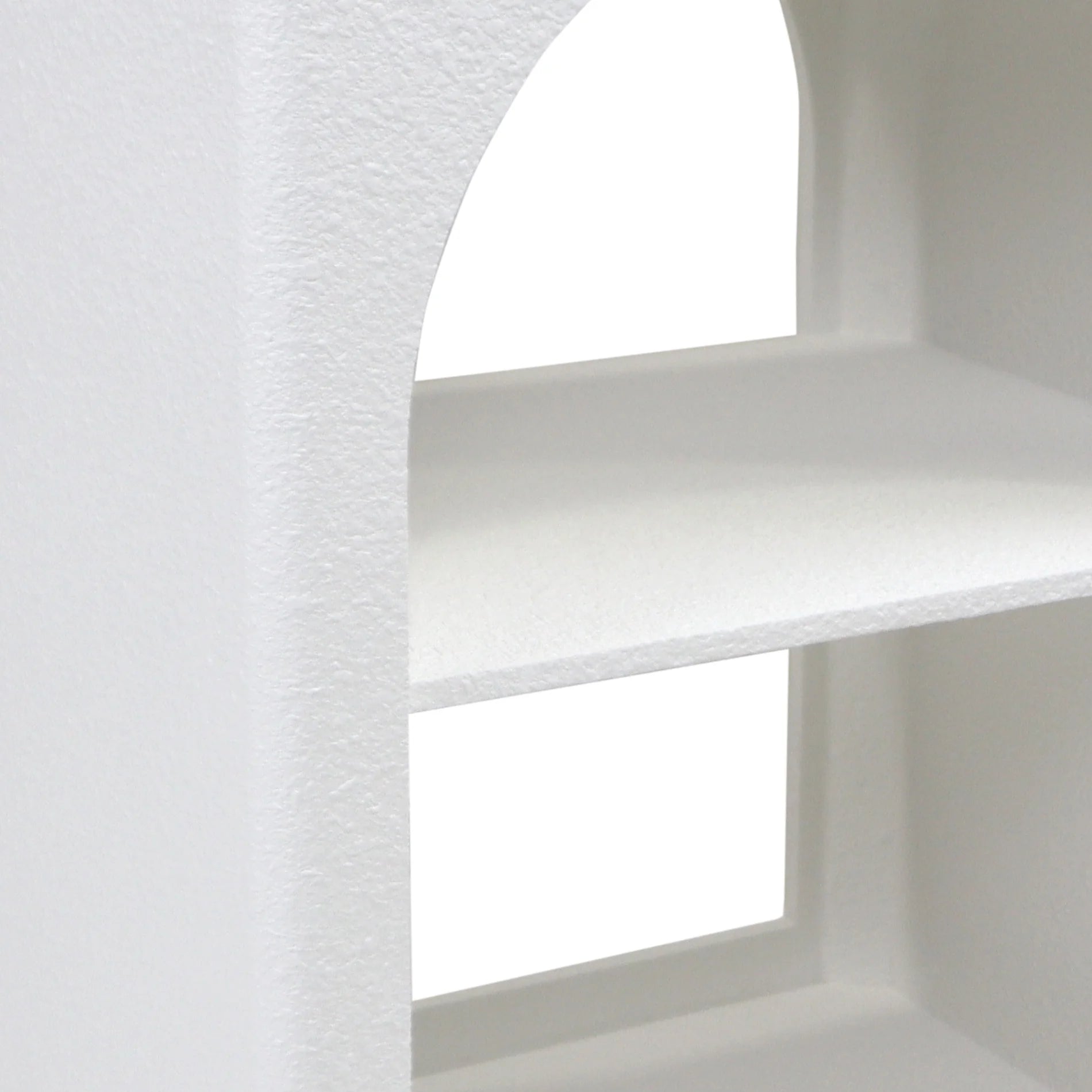 Nerina – Modern White MDF Bedside Table with 1 Open Shelf