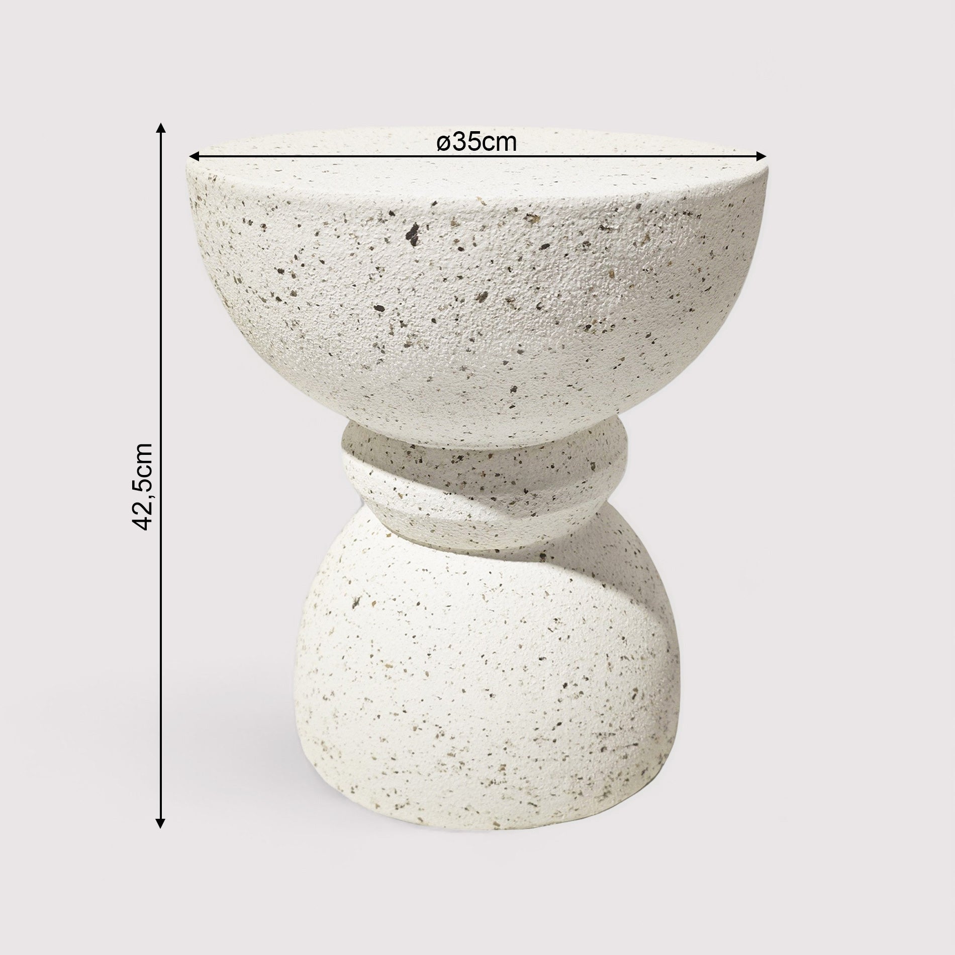 Travertine - Couchtisch Weiß und Schwarz Moderner Stil