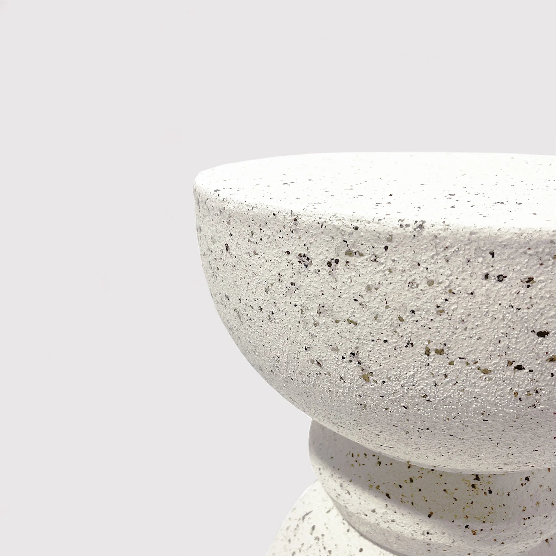 Travertine - Coffee Table White and Black Modern Style