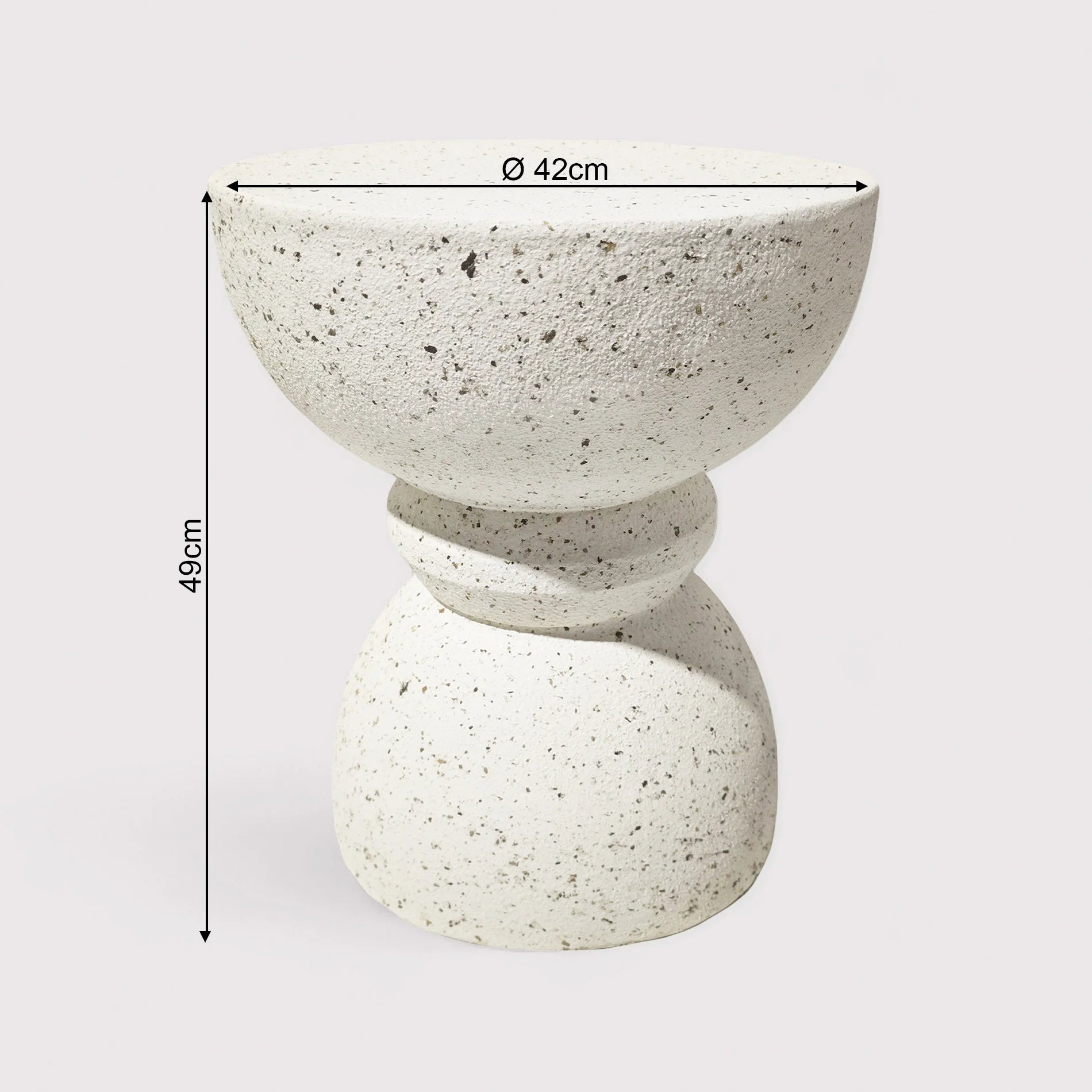 Travertine - Coffee Table White and Black Modern Style