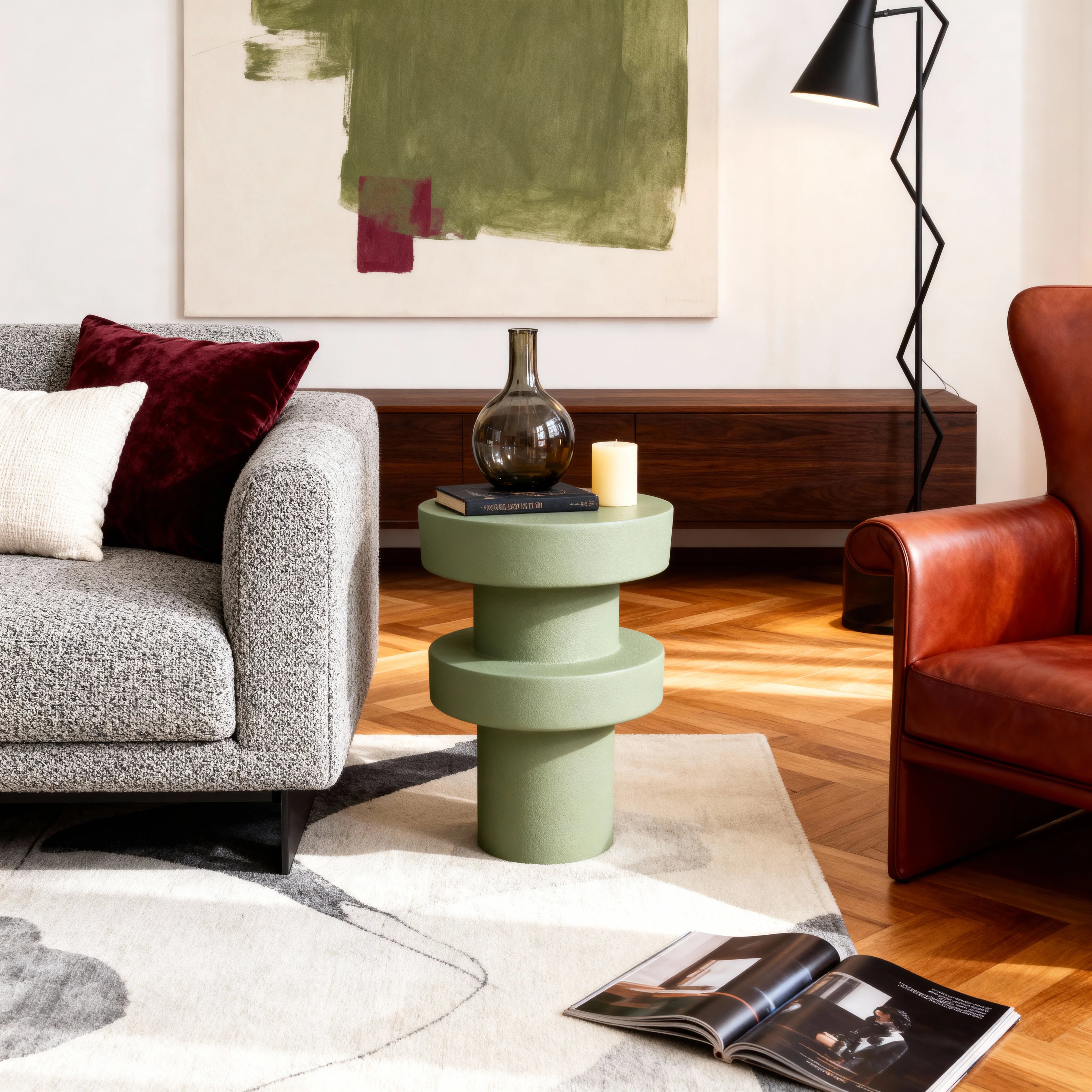 Serenox - Coffee Table Green Modern Style