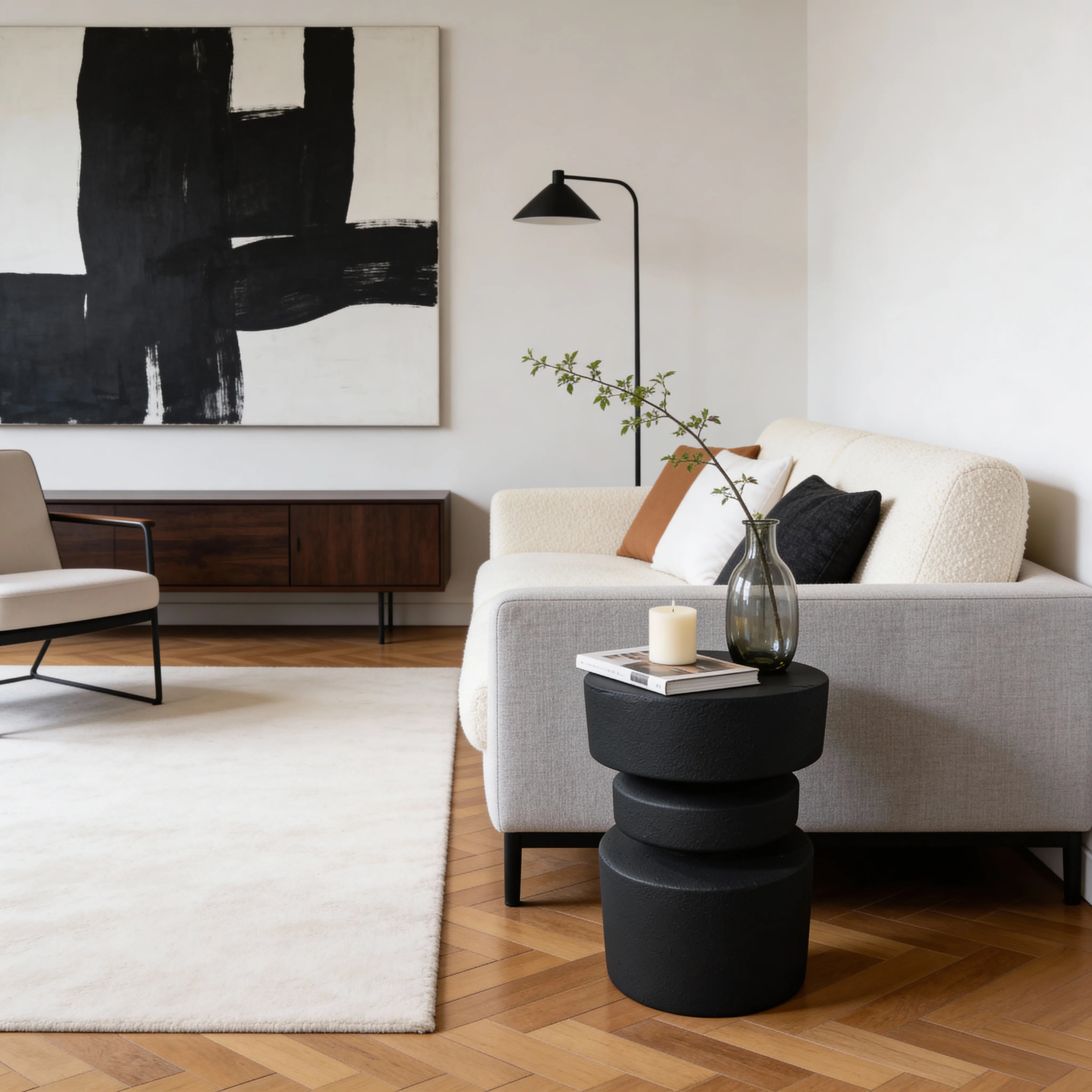 Korben - Couchtisch Schwarz Moderner Stil