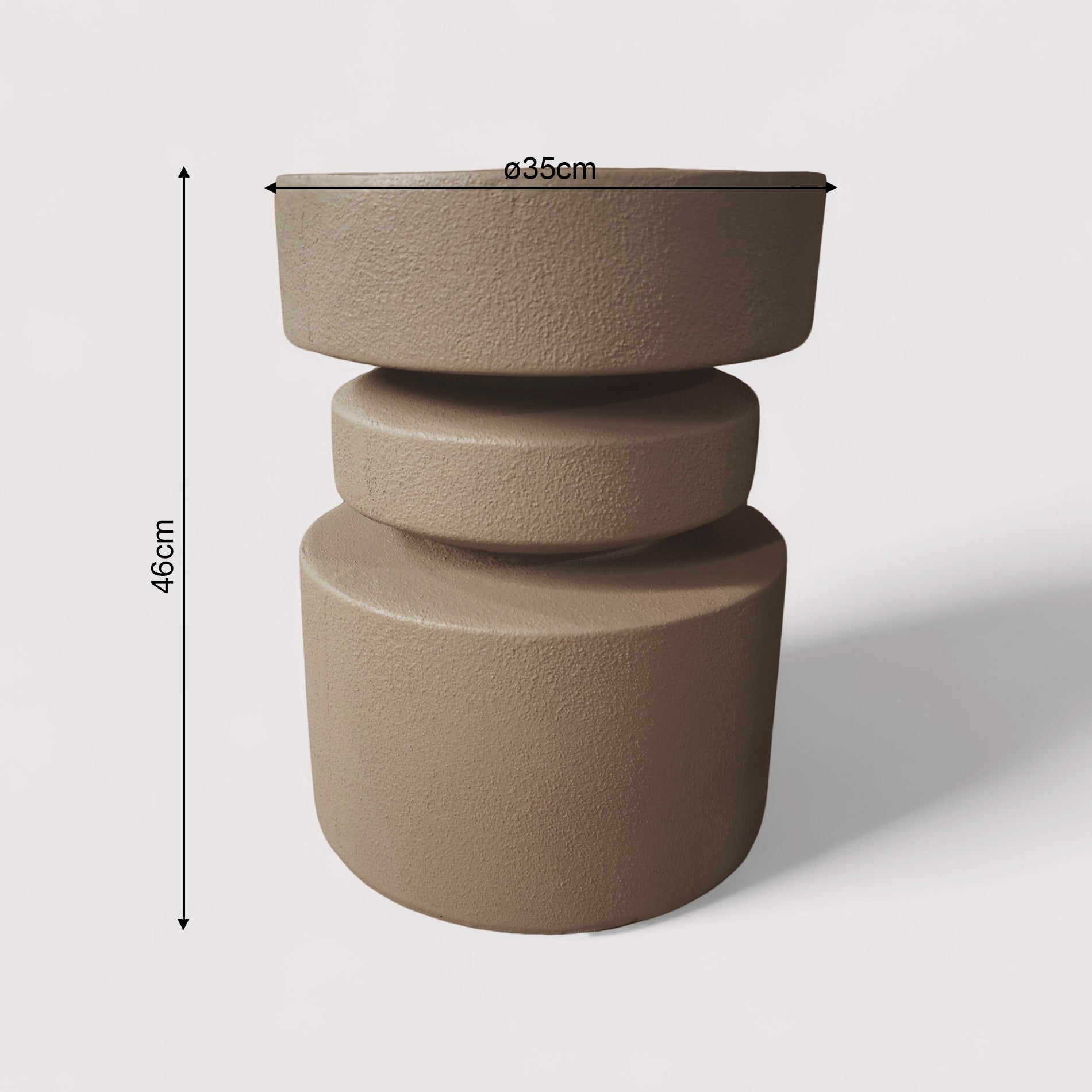 Taren - Mesa de centro Marrón moka Estilo moderno