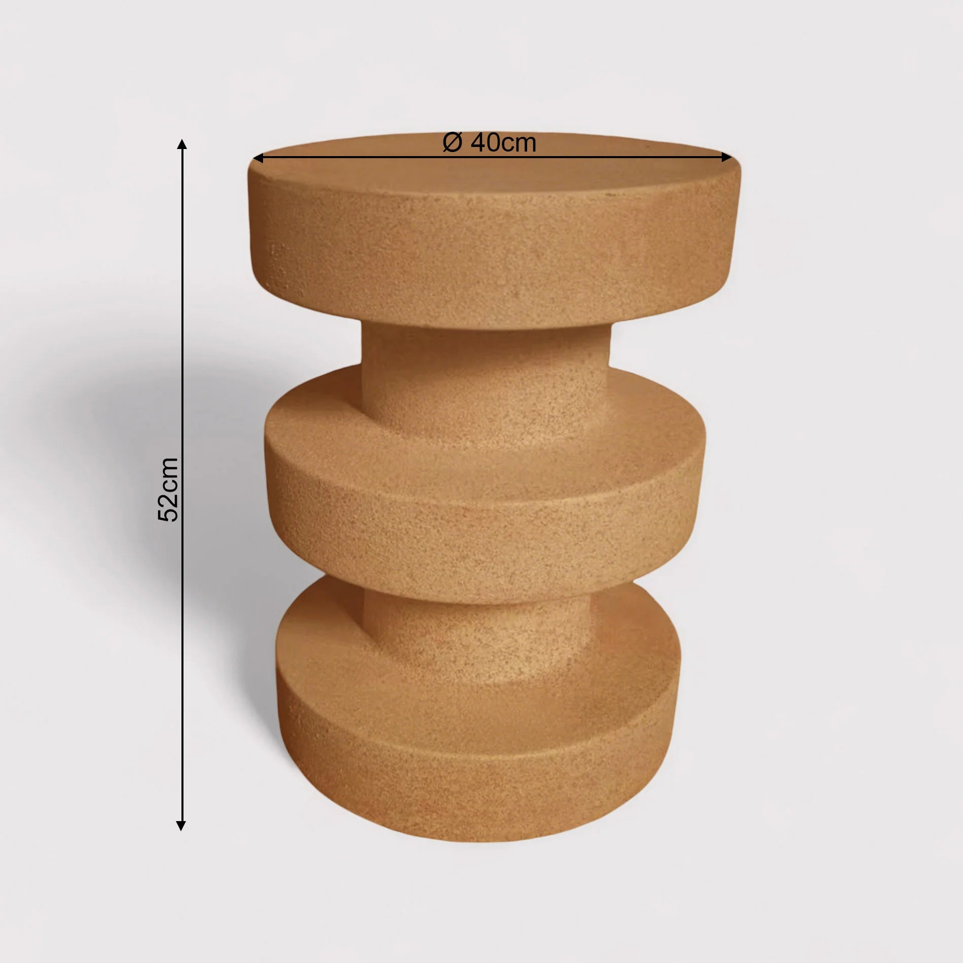 Rokan - Sofa Side Table Yellow Modern Style