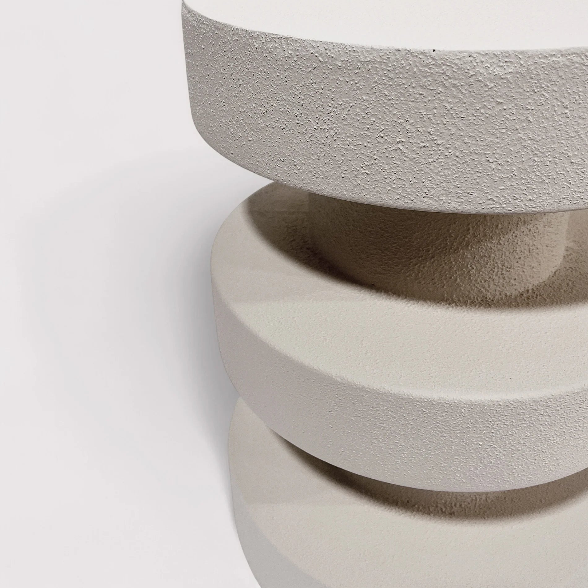 Elmar - Sofa Side Table White Modern Style