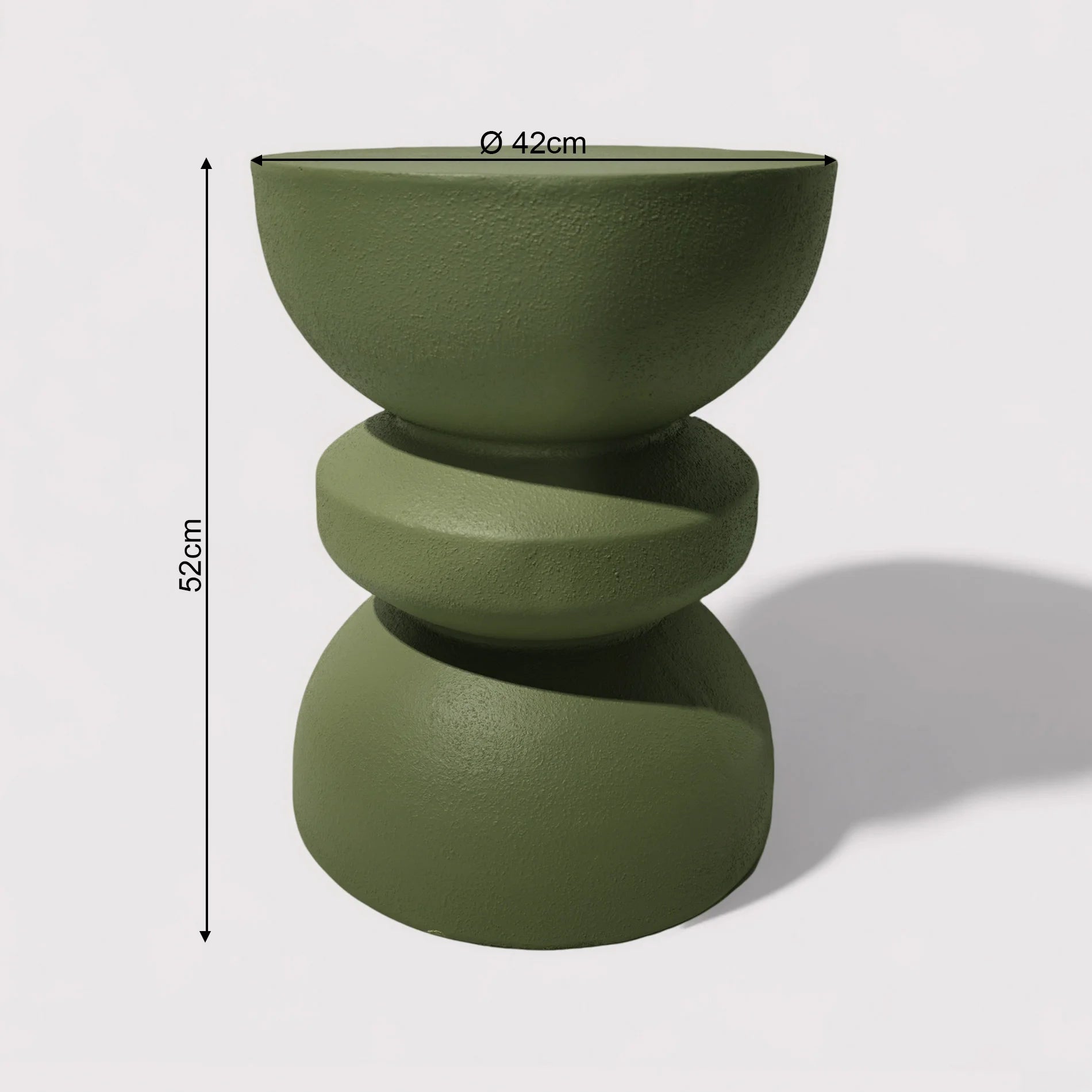 Silvar - Sofa Side Table Green Modern Style