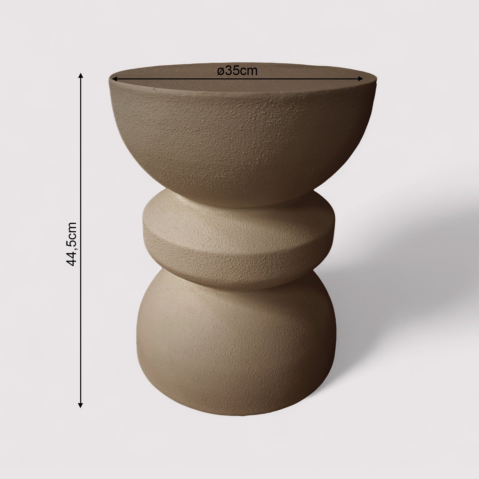 Dovar - Mesa de centro Marrón moka Estilo moderno