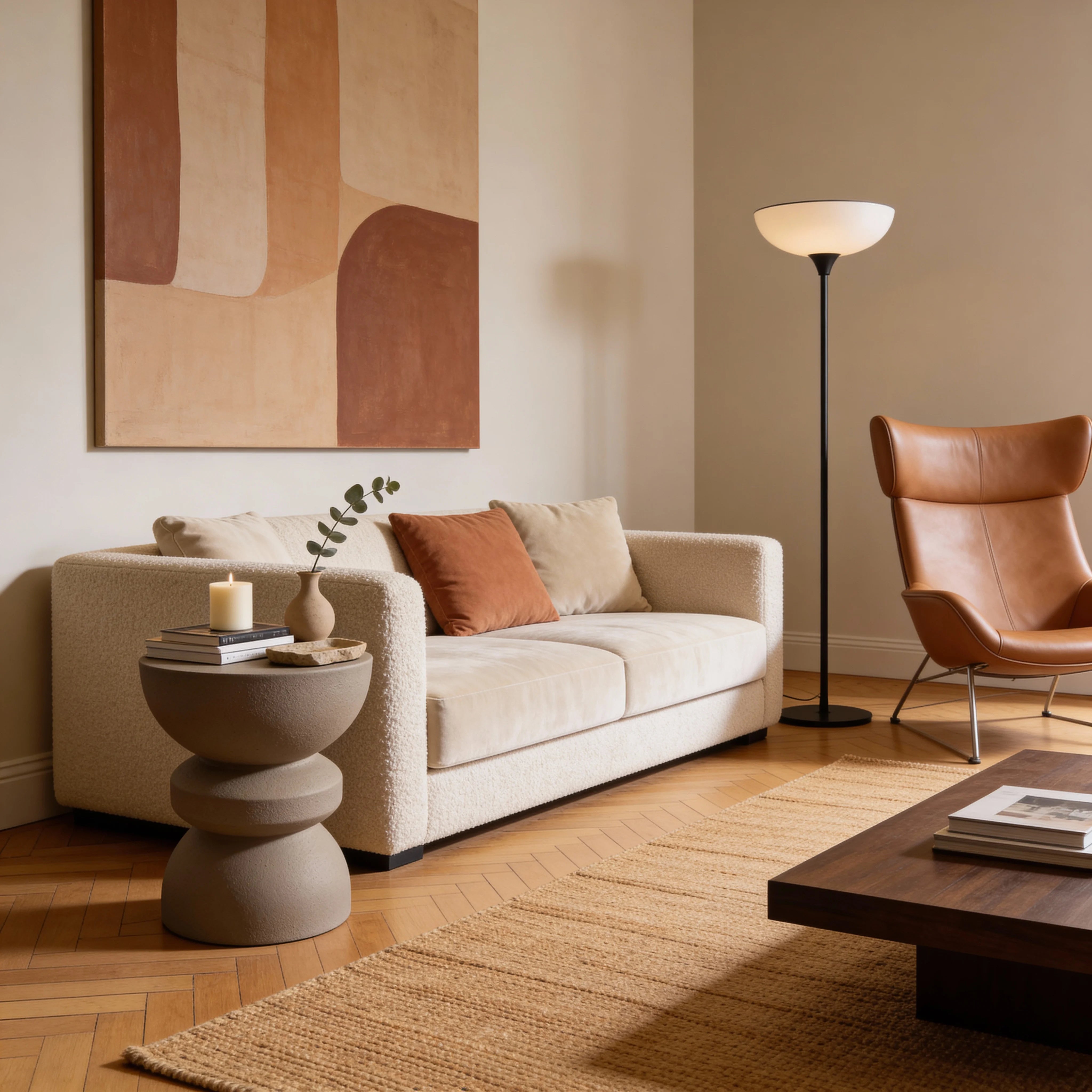 Dovar - Mesa de centro Marrón moka Estilo moderno