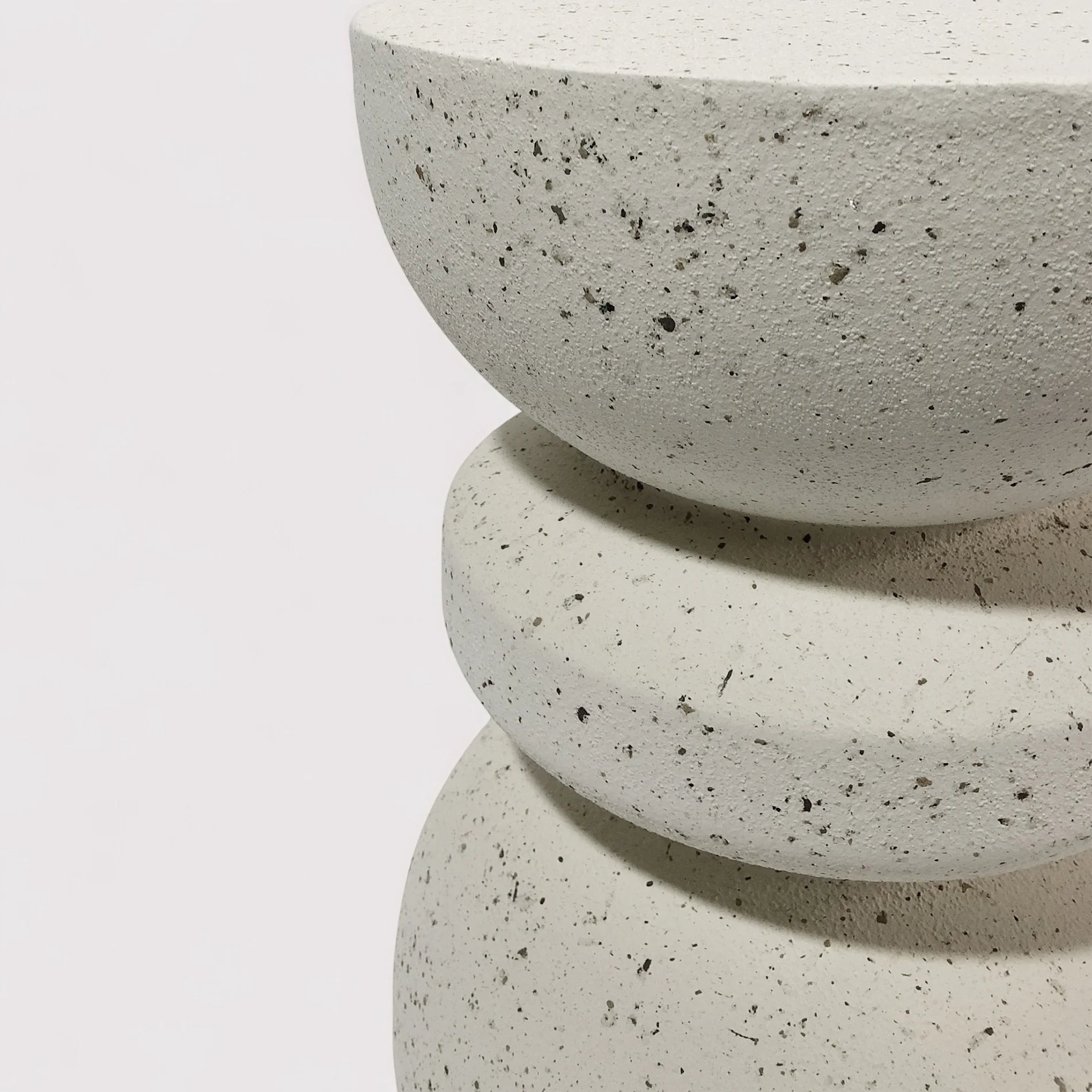 Ferra - Tavolino da salotto colore bianco e nero stile moderno