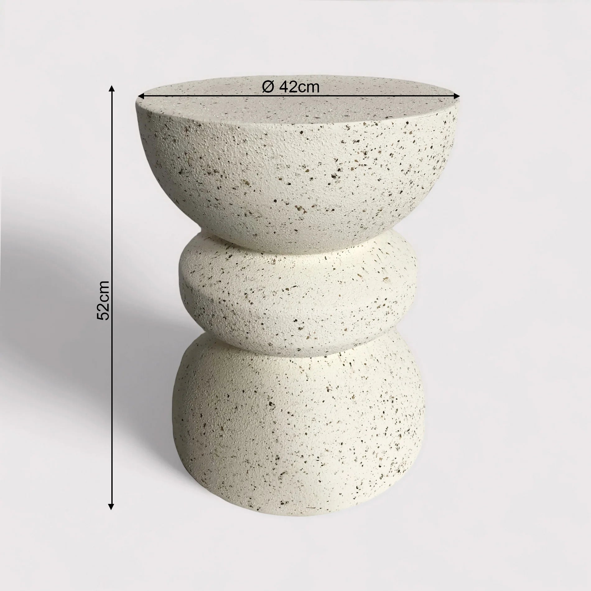 Ferra - Tavolino da salotto colore bianco e nero stile moderno