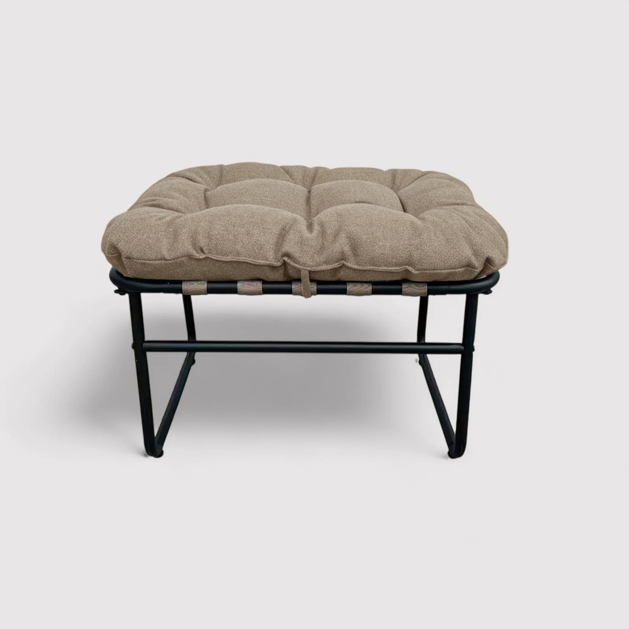 Dune - Gepolsterter Fußhocker Hellbraun Moderner Stil