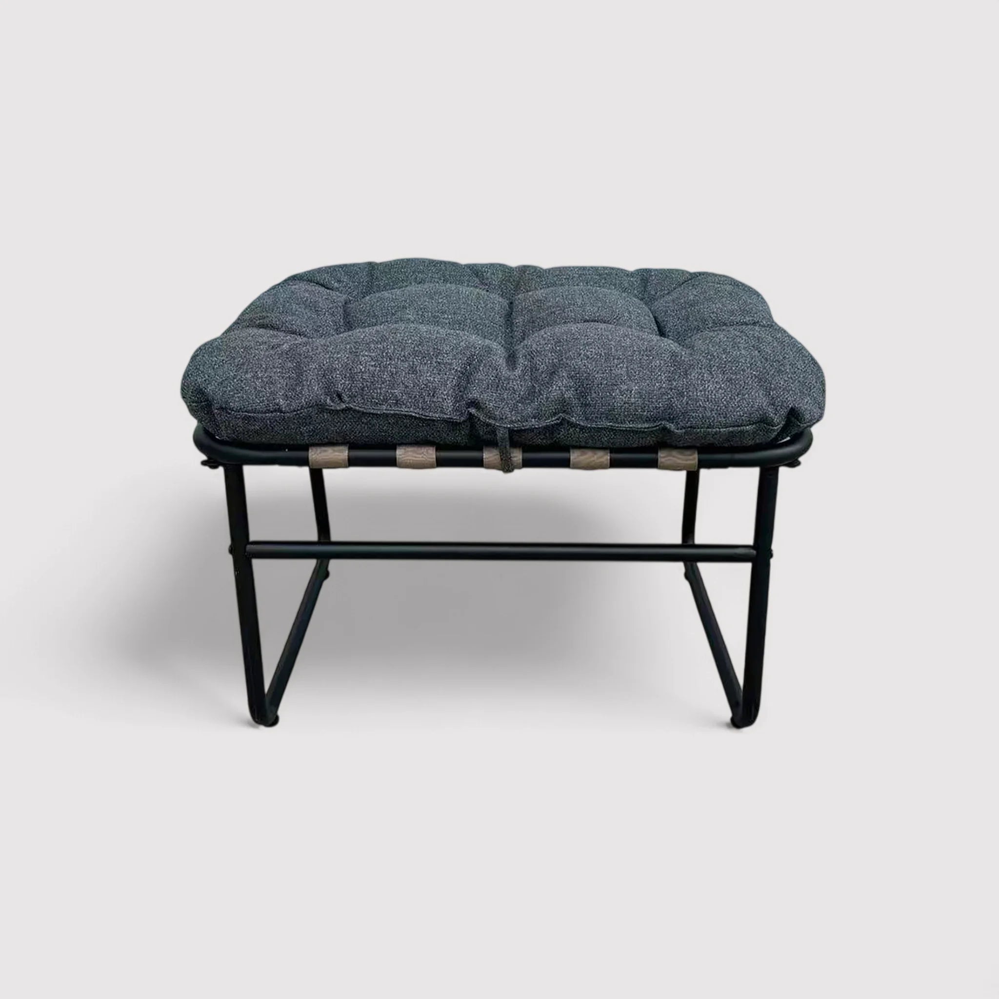 Hajar - Poggiapiedi imbottito colore grigio scuro stile moderno