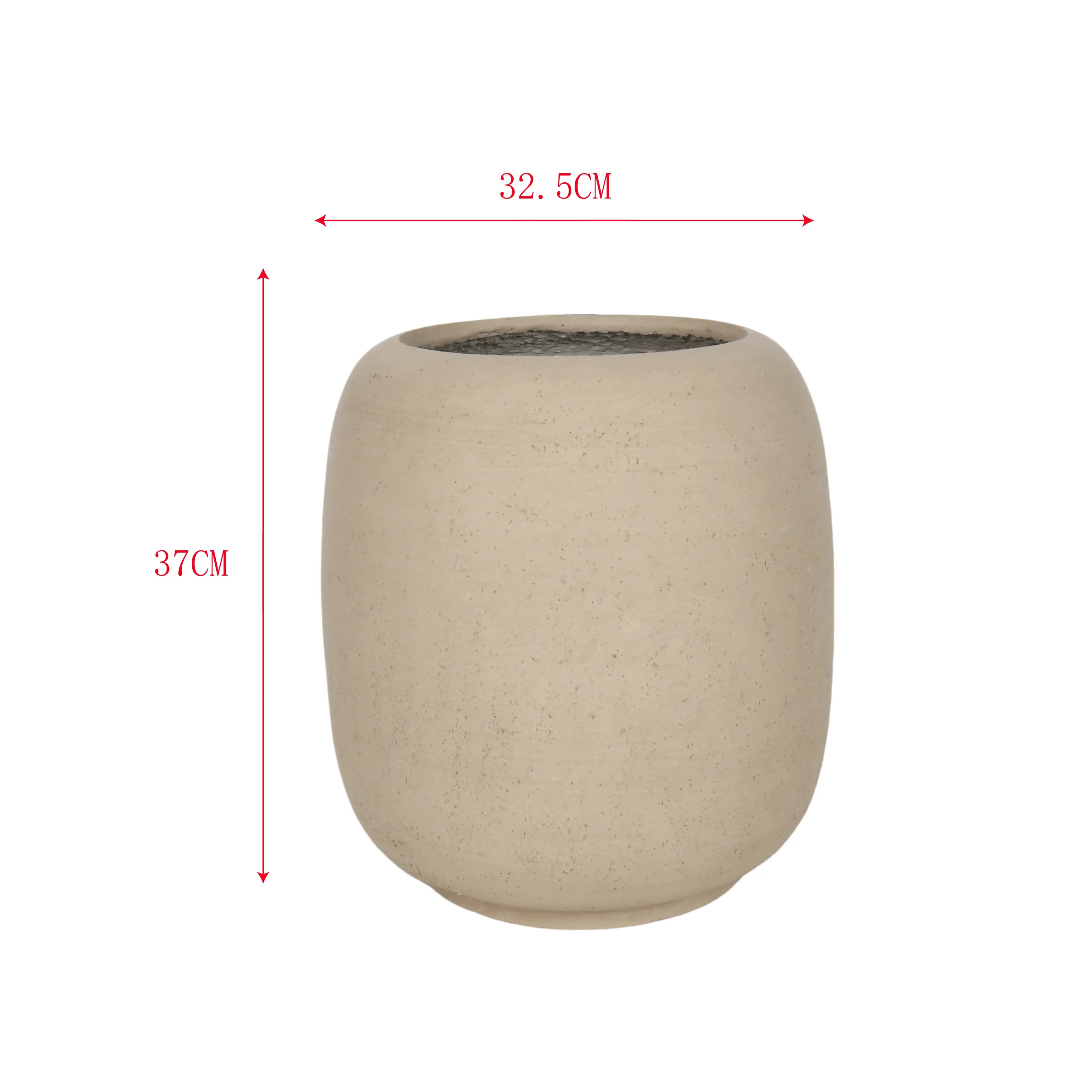 Heliosa - Jarrón de Interior en MGO Beige Estilo Moderno