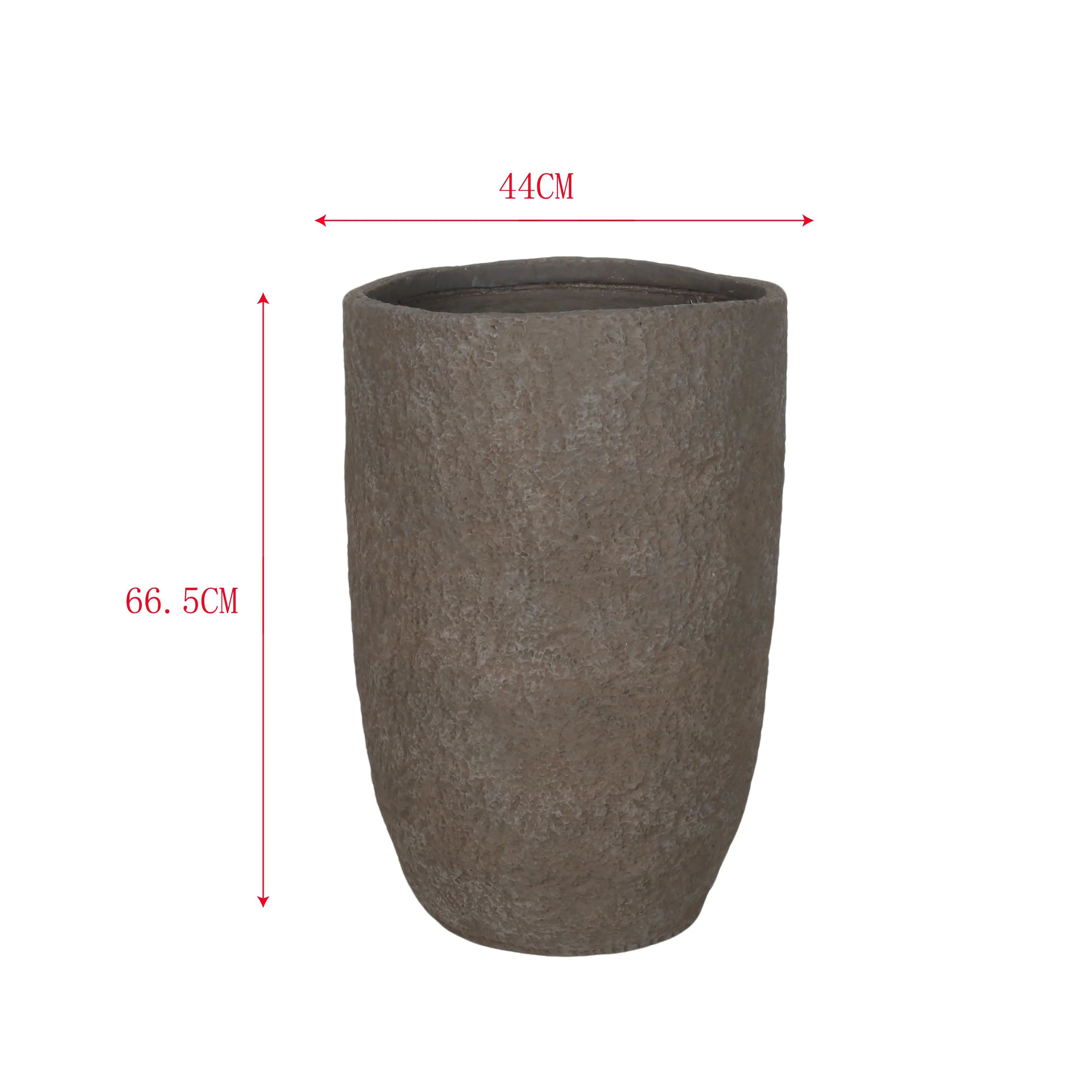 Lysandra - Brown MGO Plant Vase Modern Style
