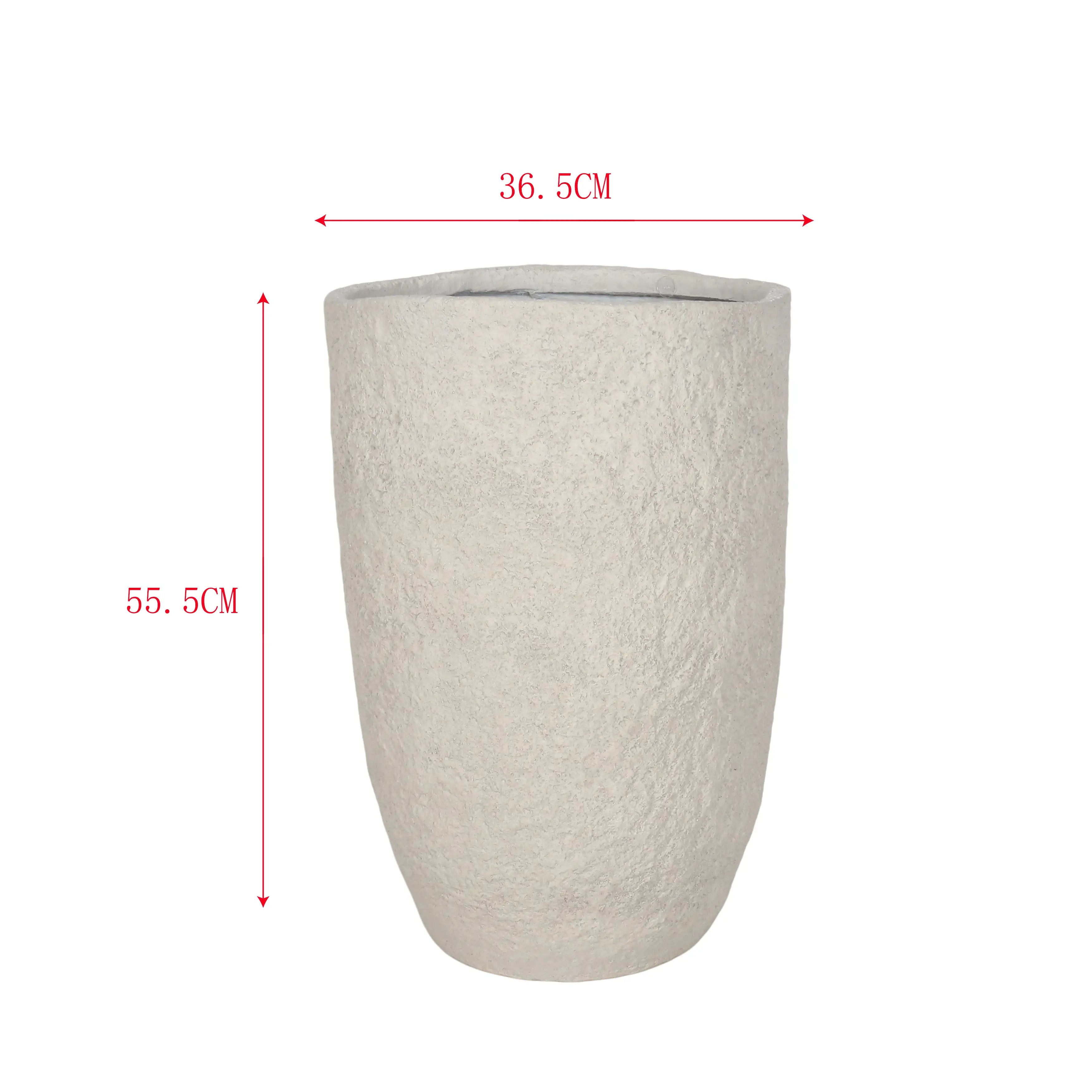 Coralia - Vaso da Interno in MGO bianco stile moderno