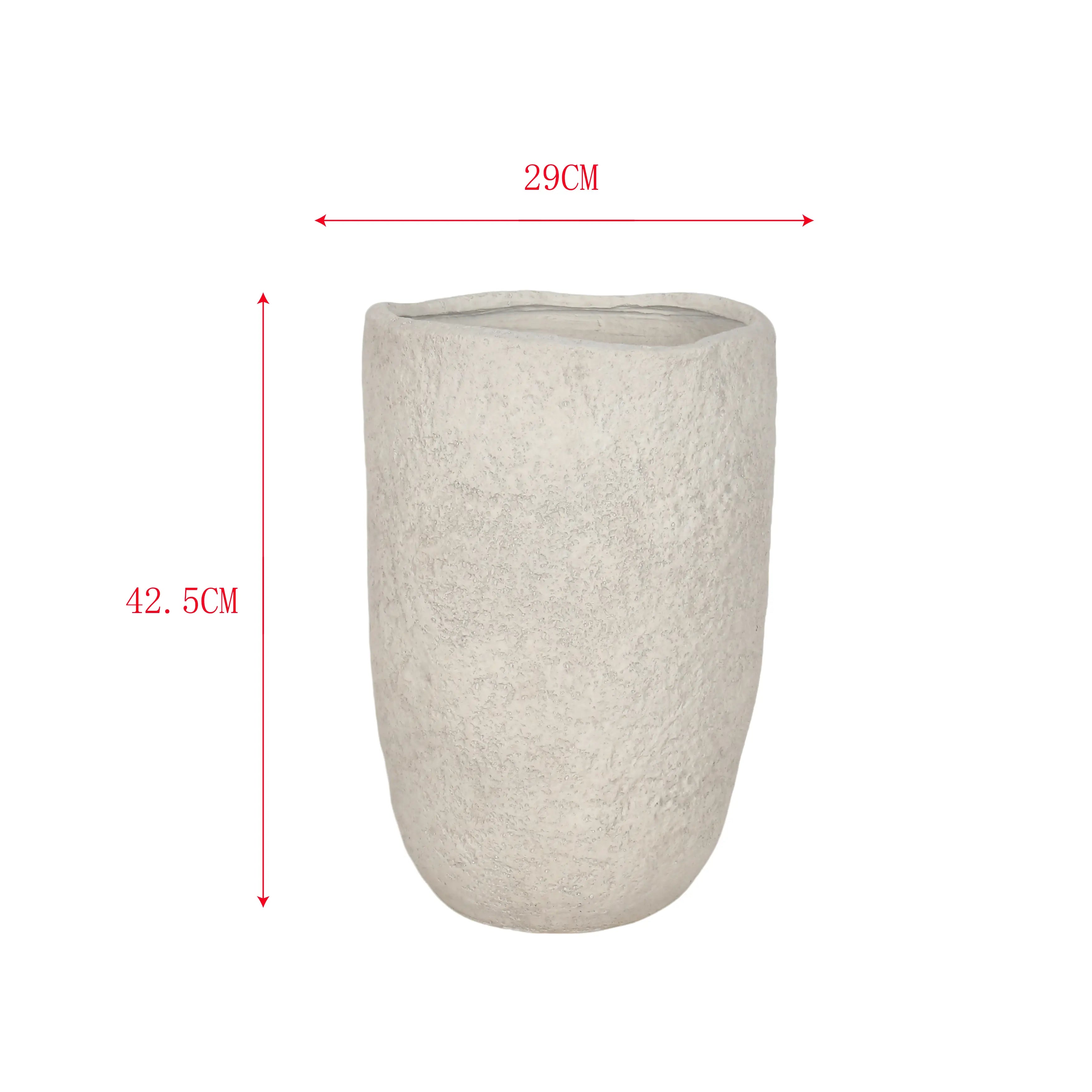 Rosmira - Vaso da Interno in MGO bianco stile moderno