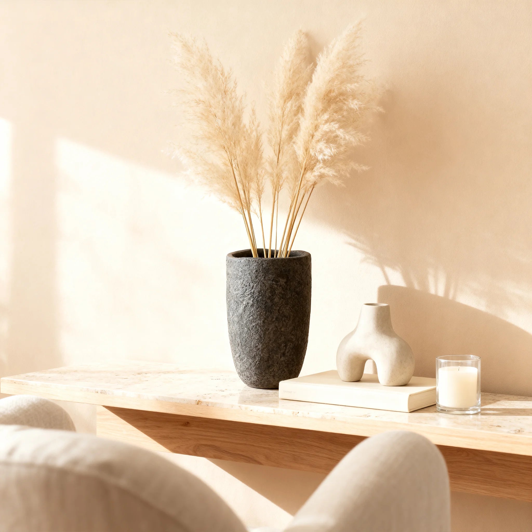 Thalina - Vase pour Plantes en MGO Marron Style Moderne