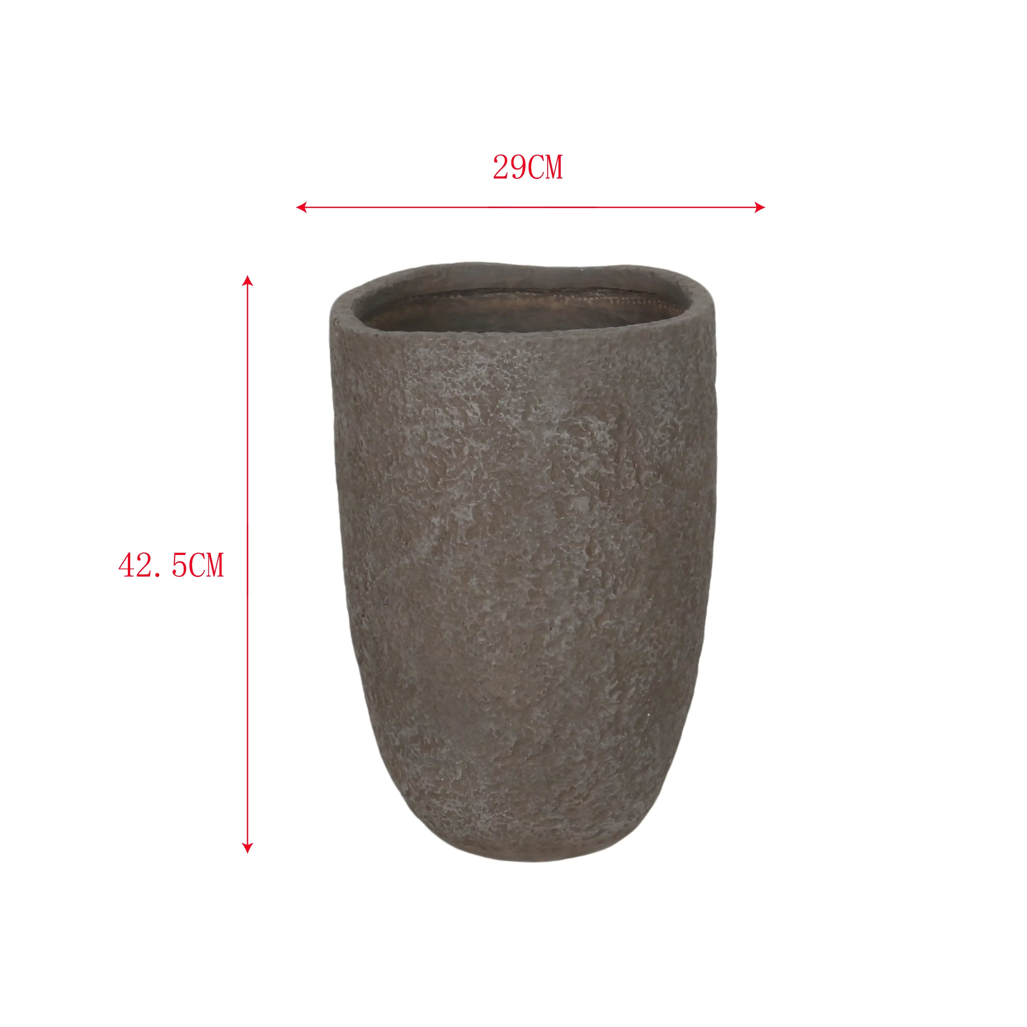 Thalina - Vaso per piante in MGO marrone stile moderno