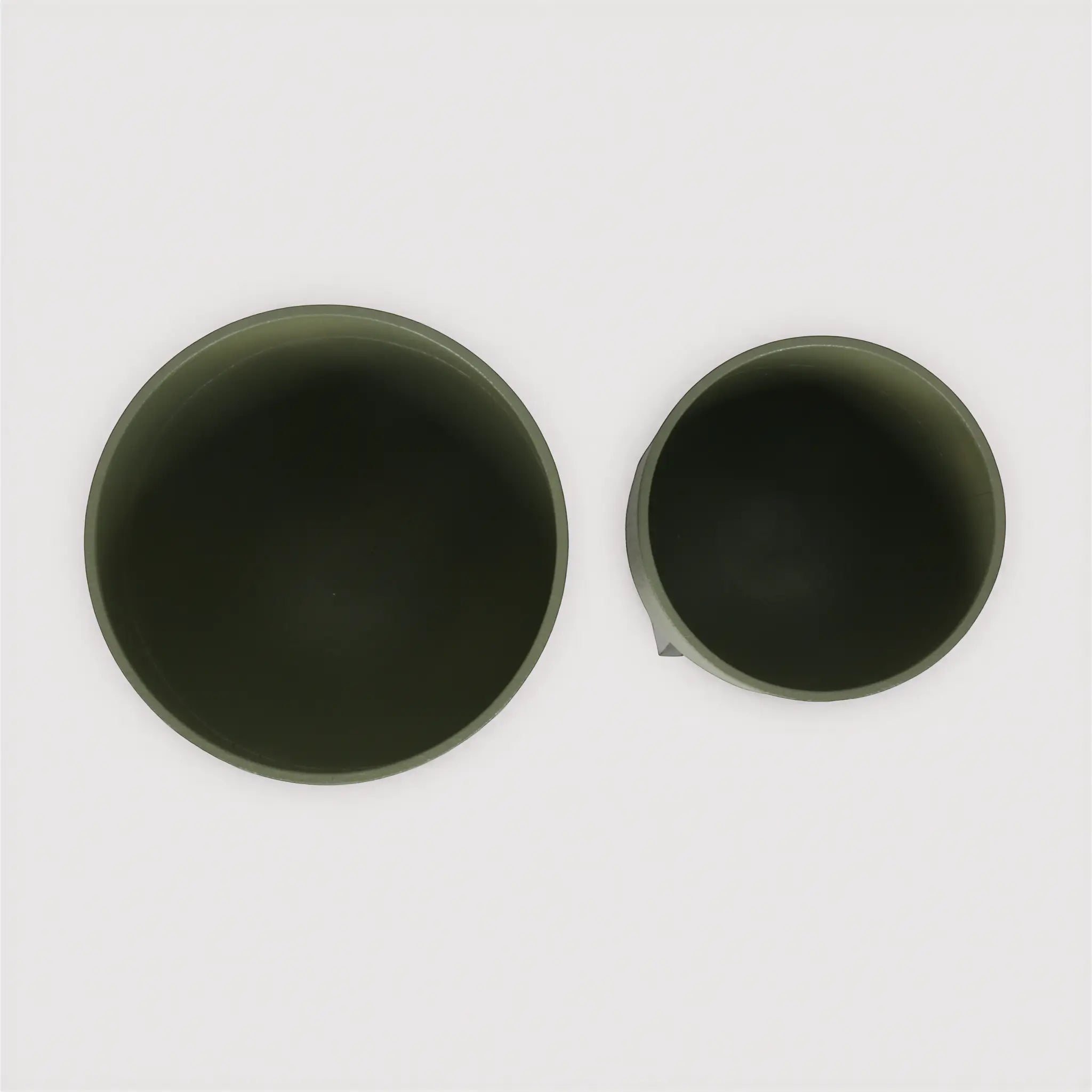 Silenea - Set 2 vasi per piante in metallo verde moderno