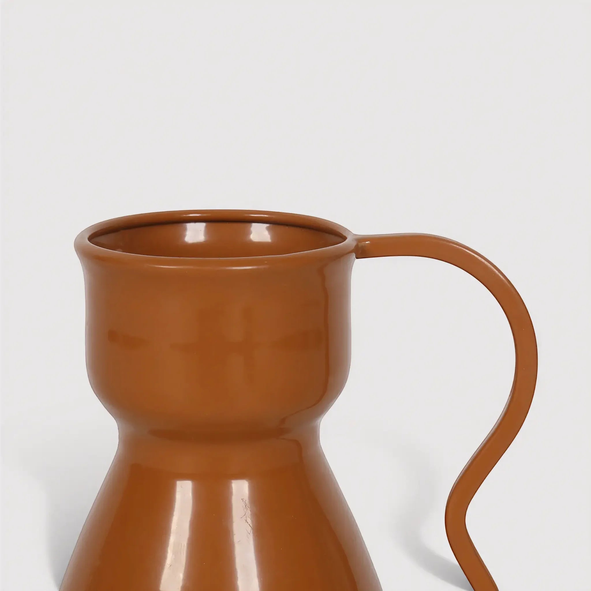 Virella - Vase à Fleurs Décoratif en Métal Orange Style Moderne