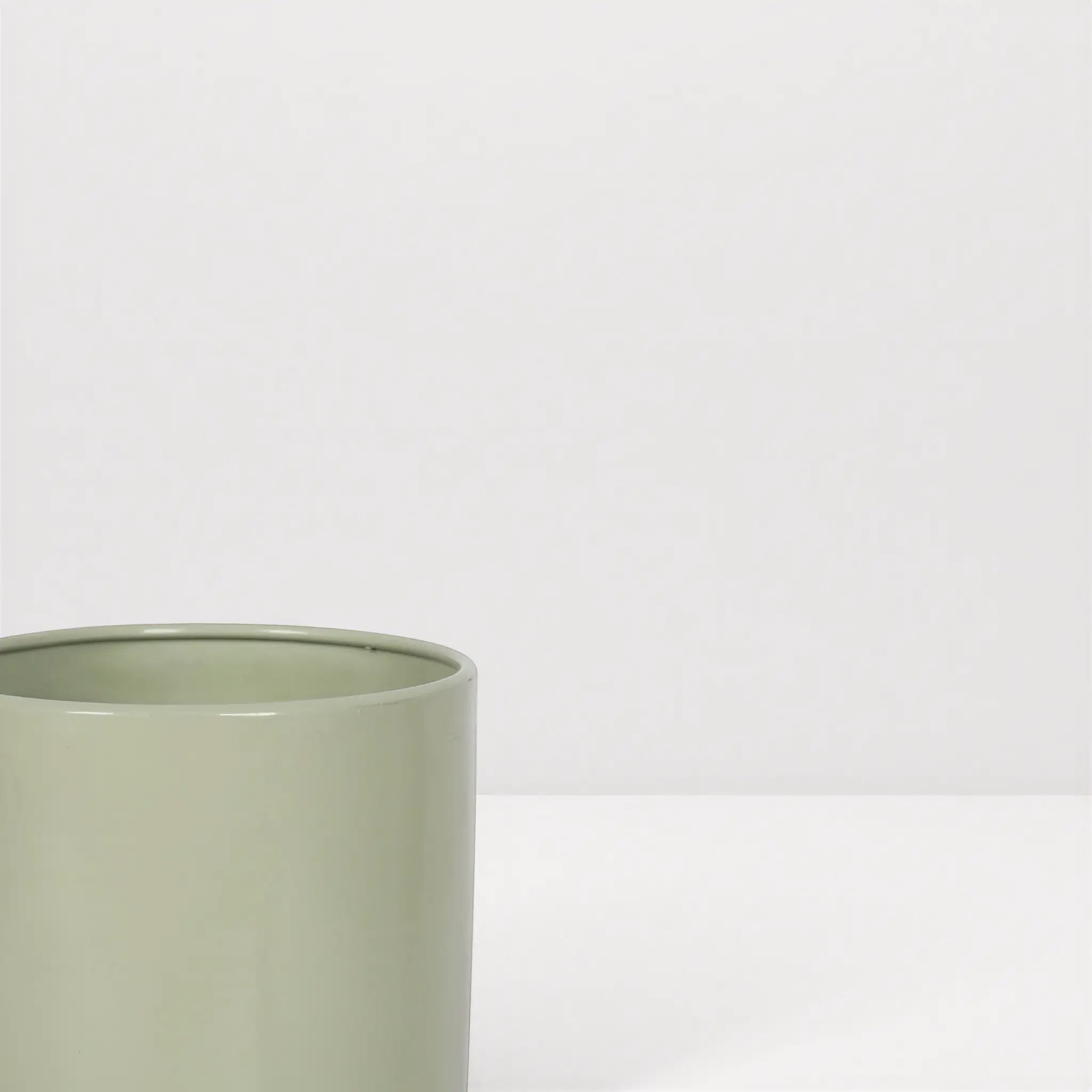 Lunara - Vaso per fiori da interno in metallo verde stile moderno
