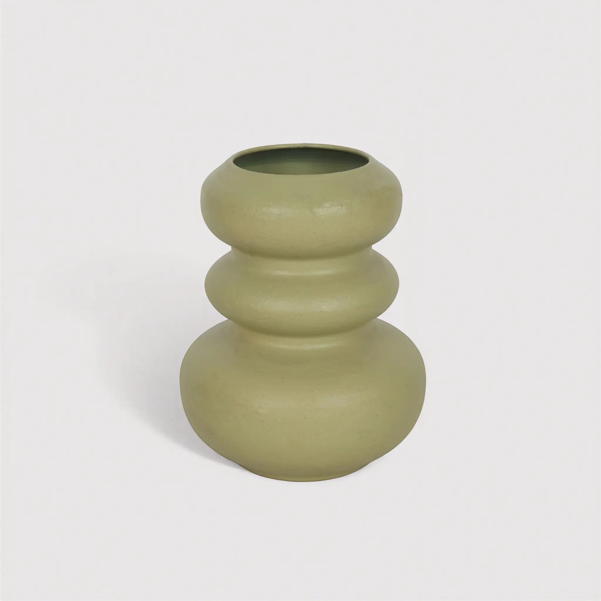 Hortensia - Vase d’Intérieur en Métal Vert Design Moderne