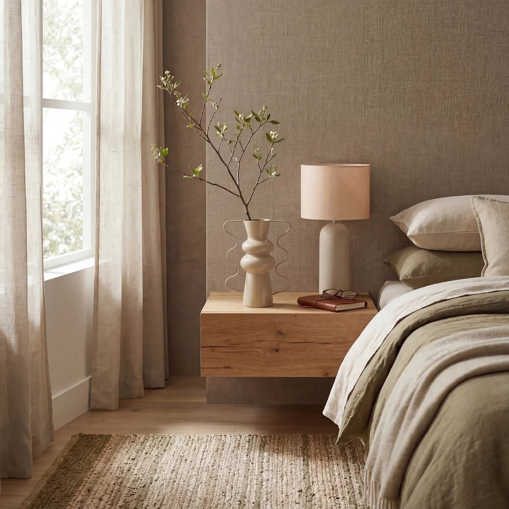 Celandra - Vase Décoratif d’Intérieur en Métal Beige Style Moderne