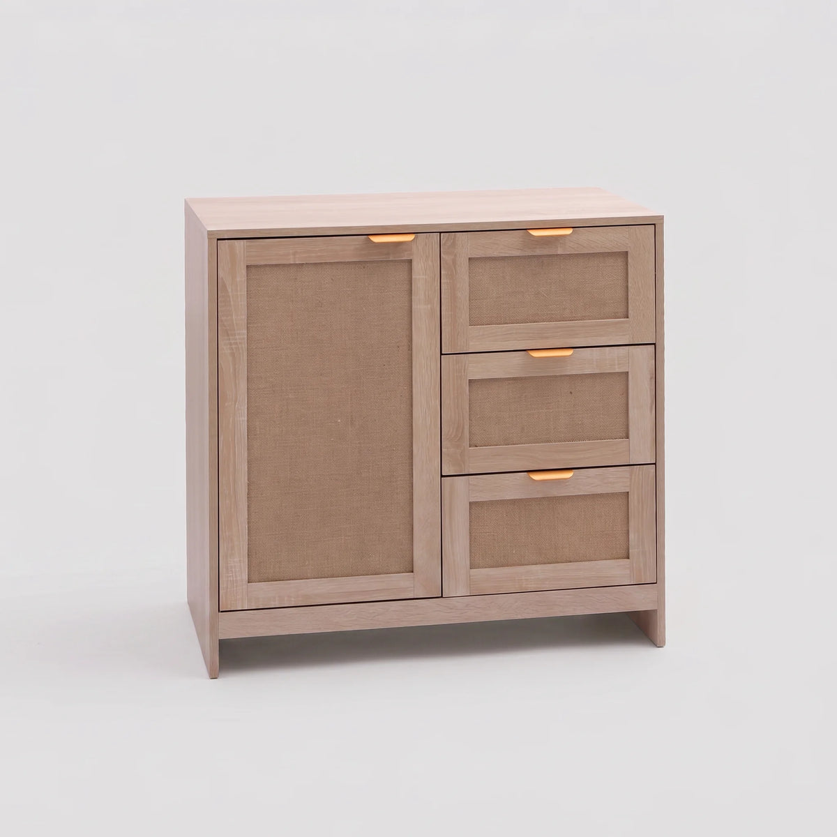 Varen - Cabinet with 3 Doors, Light Wood, Modern Style