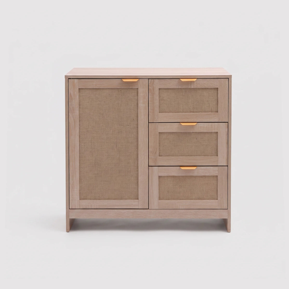 Varen - Cabinet with 3 Doors, Light Wood, Modern Style