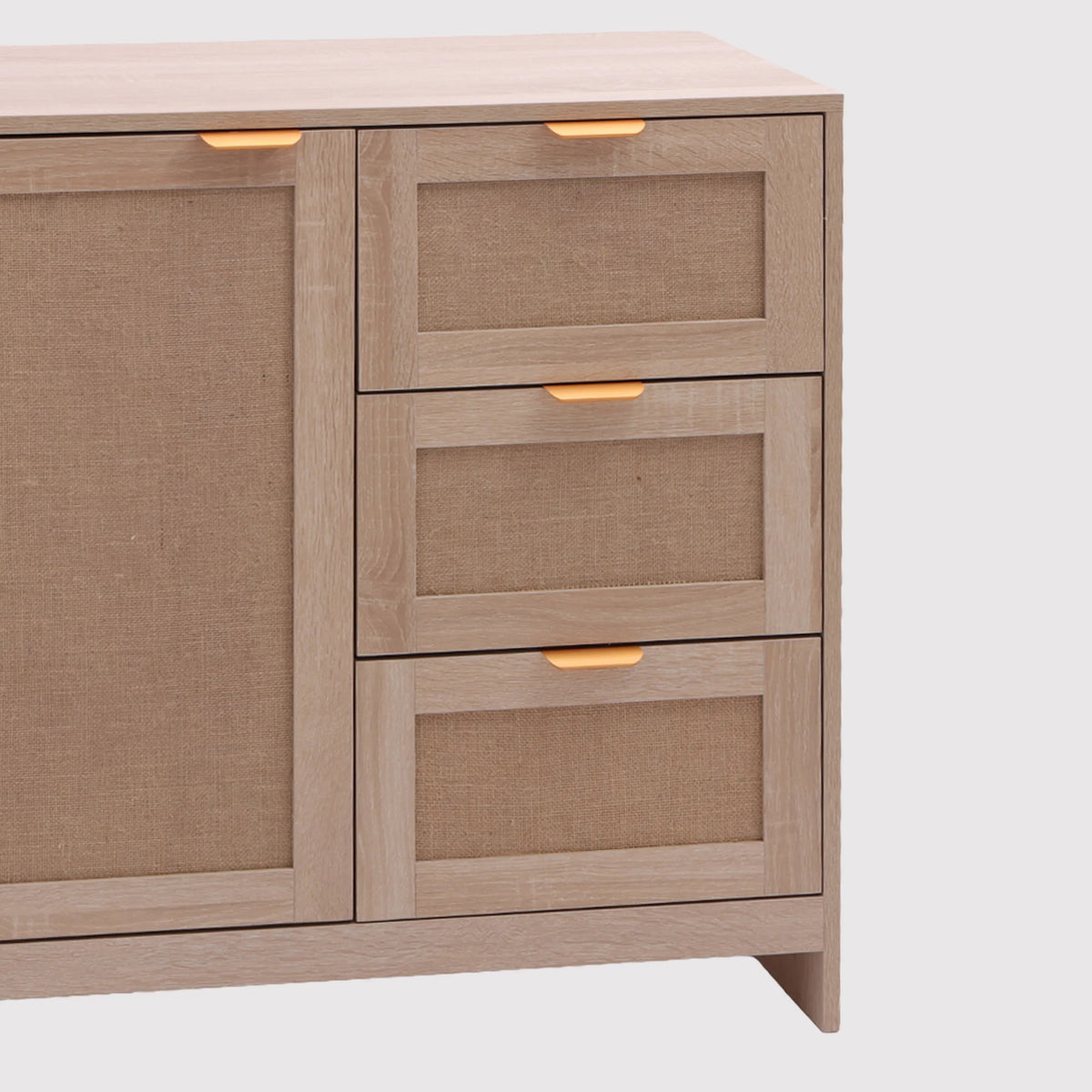 Varen - Cabinet with 3 Doors, Light Wood, Modern Style
