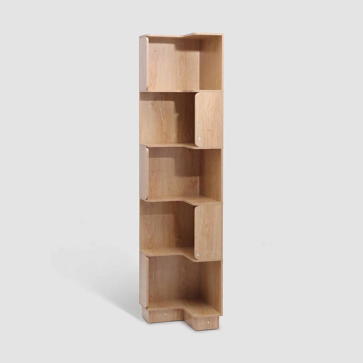 Aven - Bücherregal mit 6 Ablagen, helles Holz