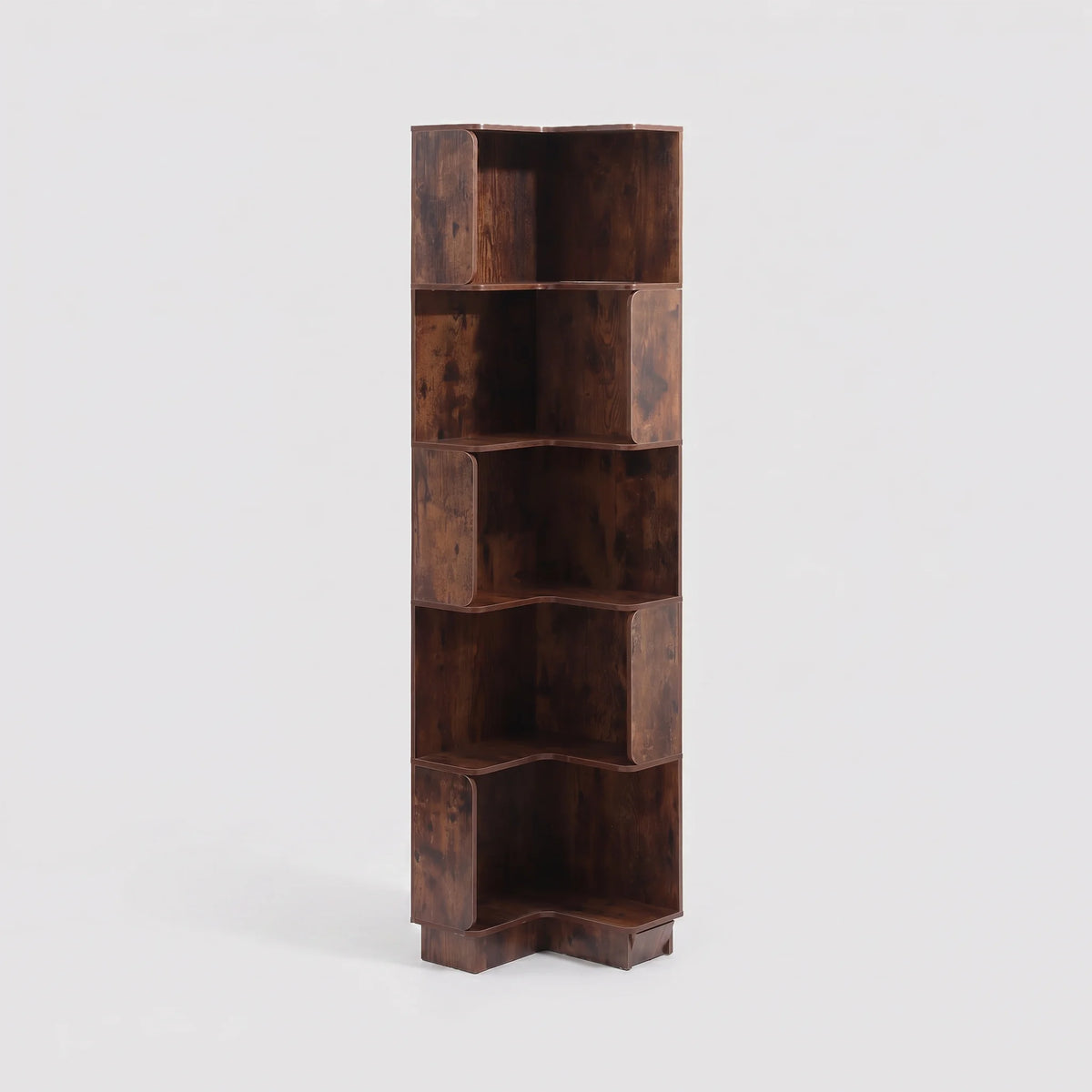 Doren - Bücherregal mit 6 Ablagen, dunkles Holz
