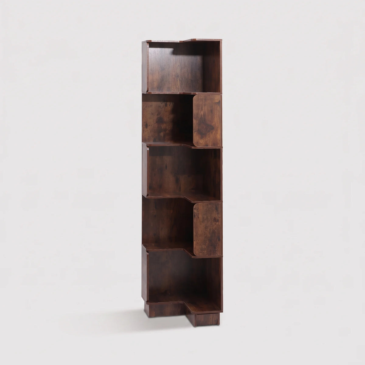 Doren - Bücherregal mit 6 Ablagen, dunkles Holz