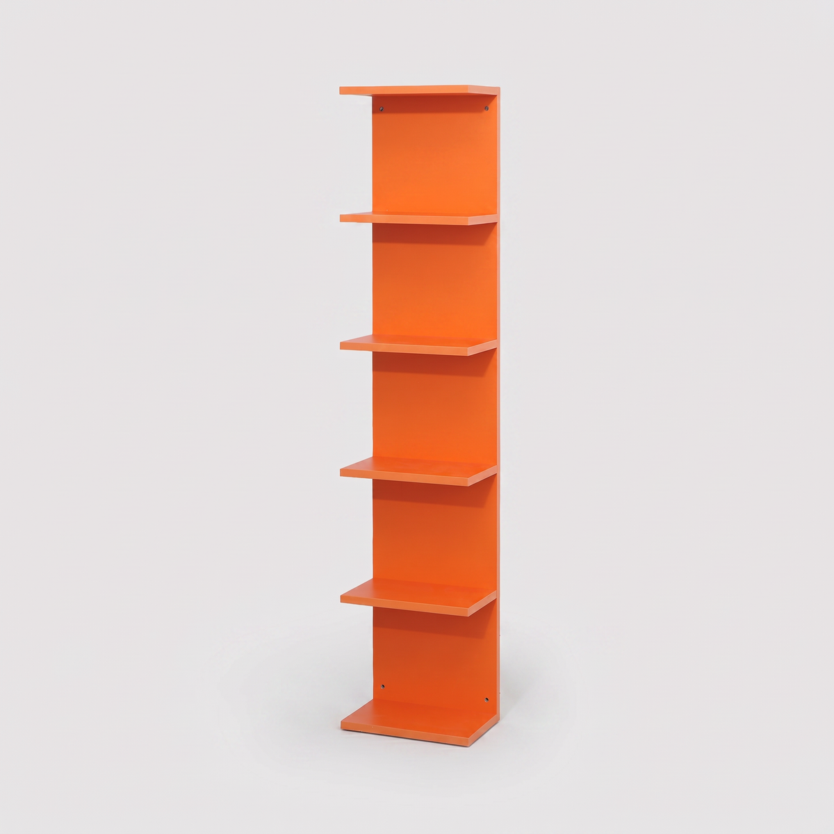 Ziven - Bookcase with 6 Shelves, Orange MDF