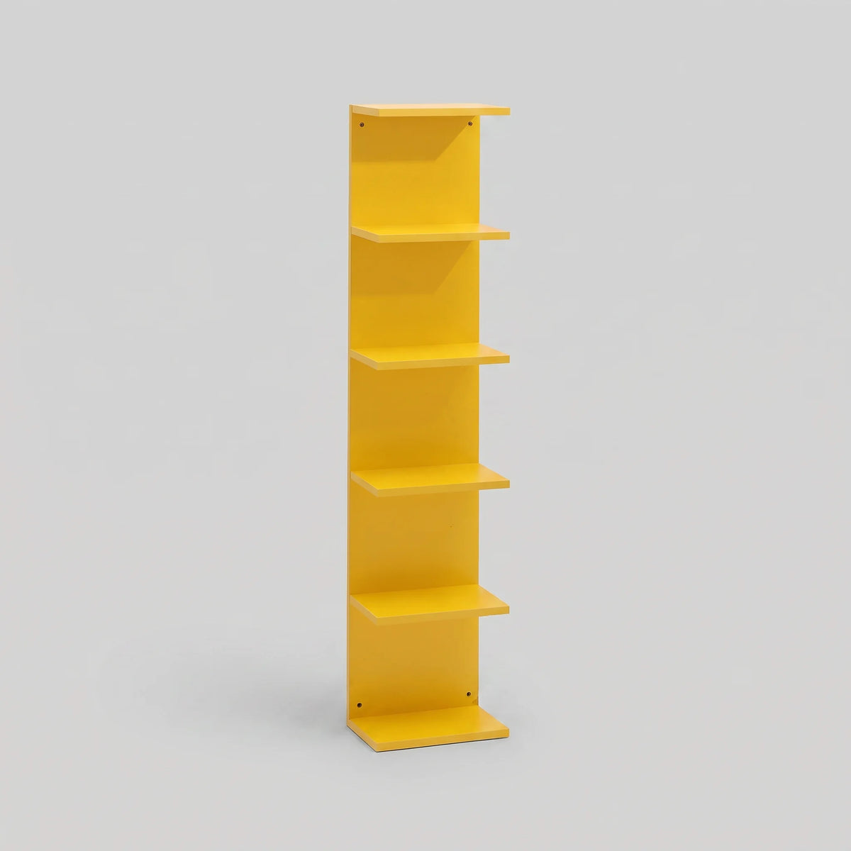 Lumen - Librería con 6 estantes, MDF amarillo