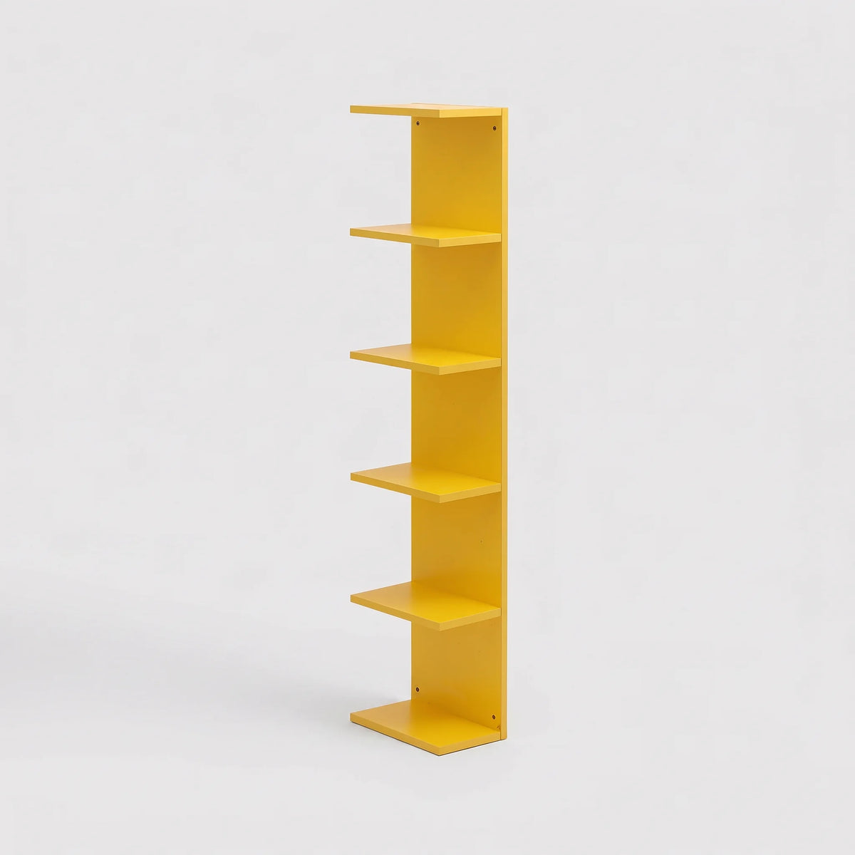 Lumen - Librería con 6 estantes, MDF amarillo