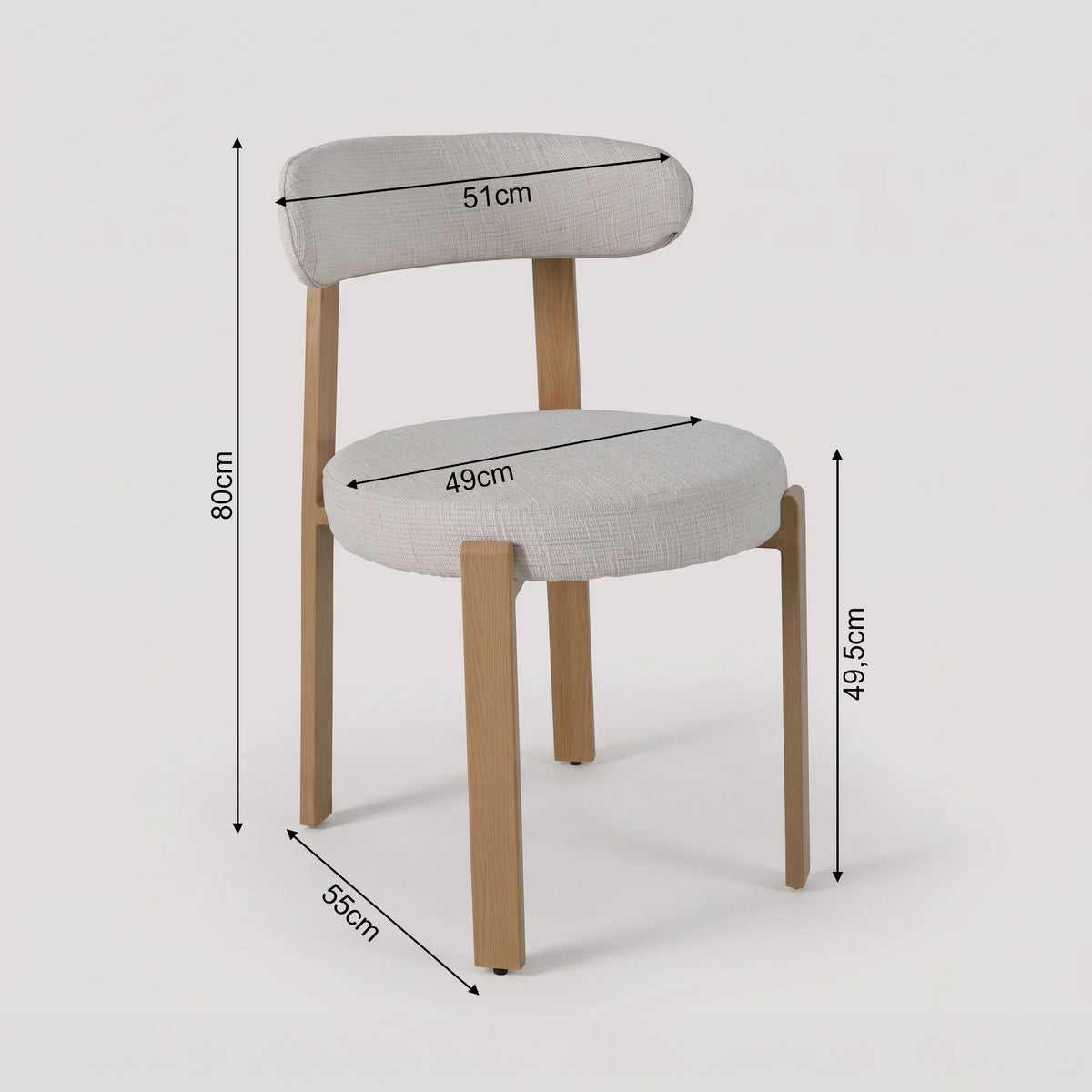 Eidan - Set 2 sedie da salotto beige in stile moderno