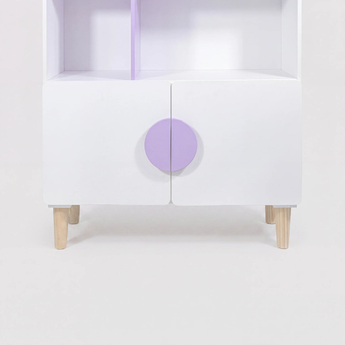 Lylia - Mobiletto per bambini con ripiani bianco e viola