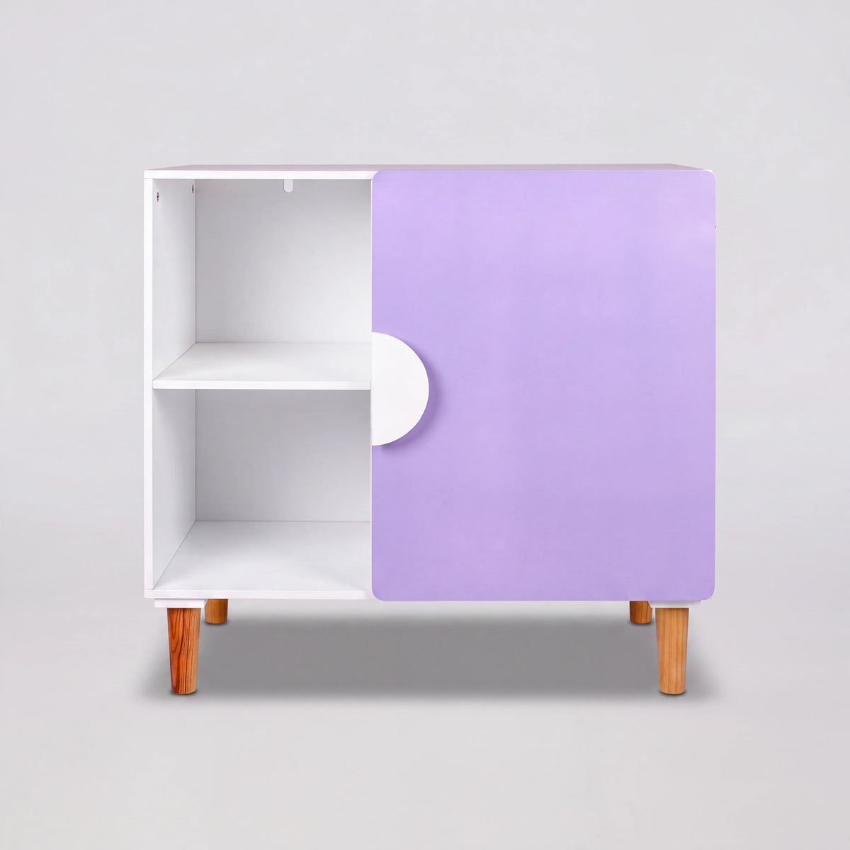 Virea - Mobiletto per bambini con anta bianco e viola